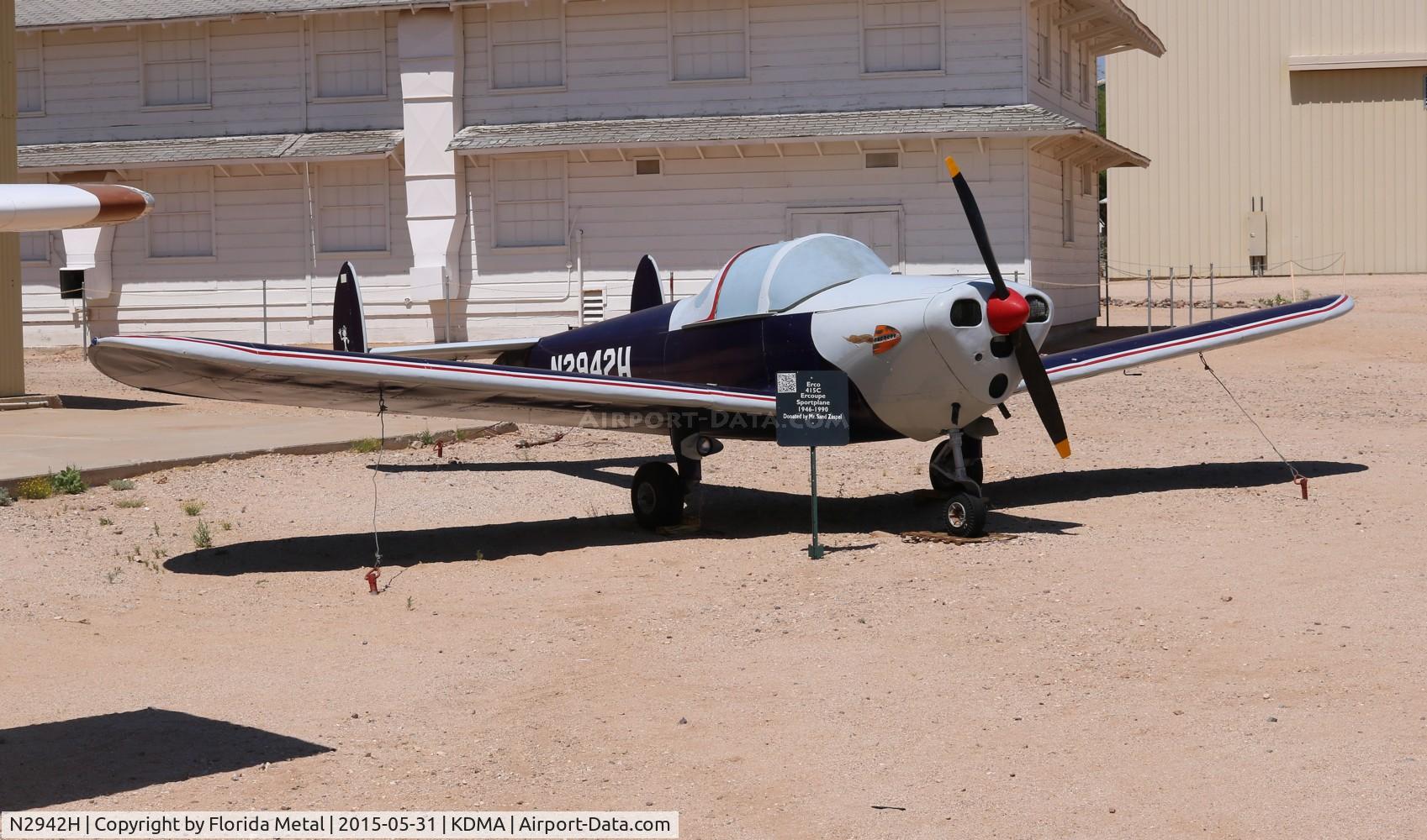 N2942H, 1946 Erco 415C Ercoupe C/N 3567, Ecro 415C