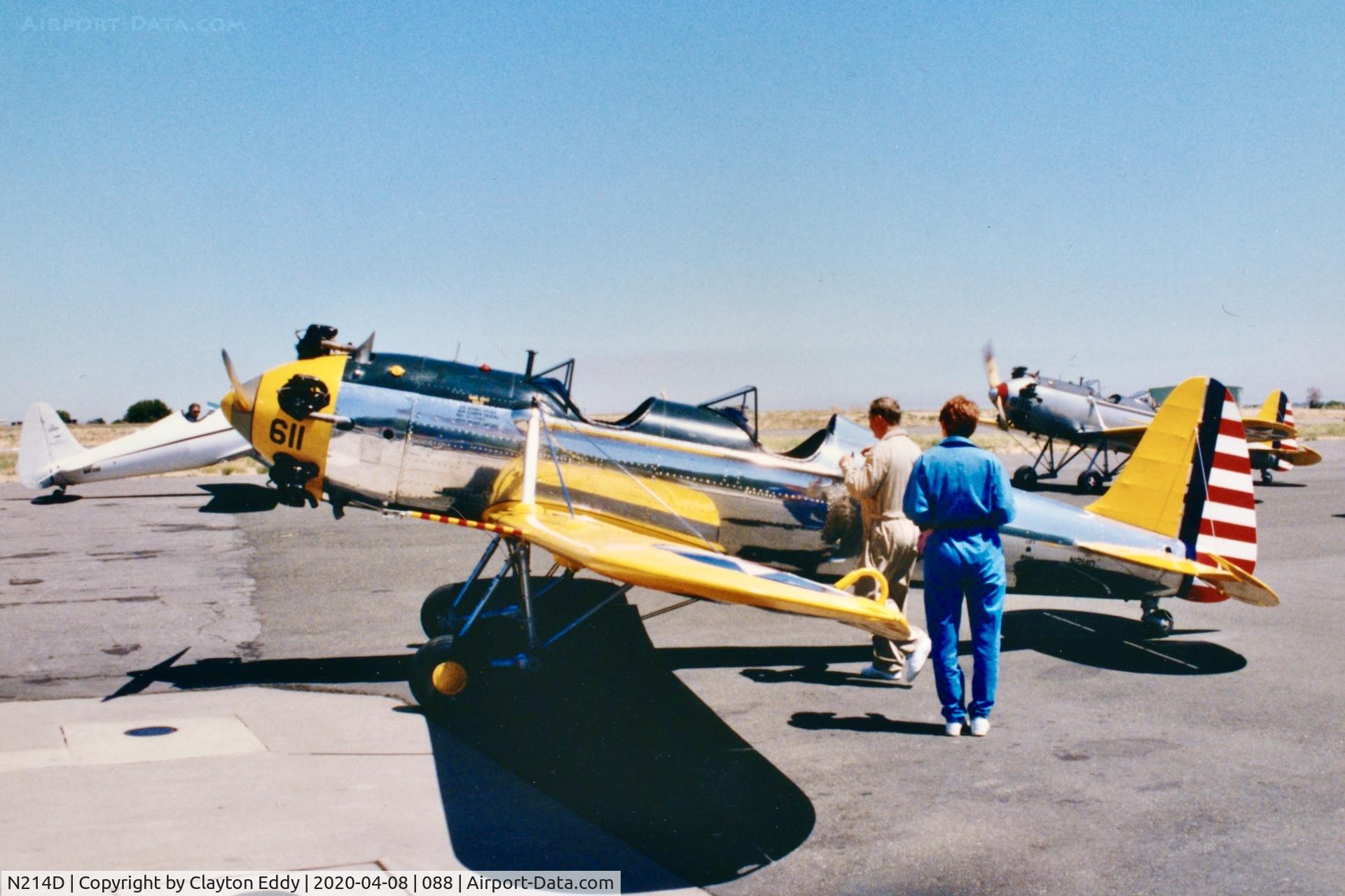 N214D, 1942 Ryan Aeronautical ST3KR C/N 1820, Old Rio Vista Airport 1980/1990's?