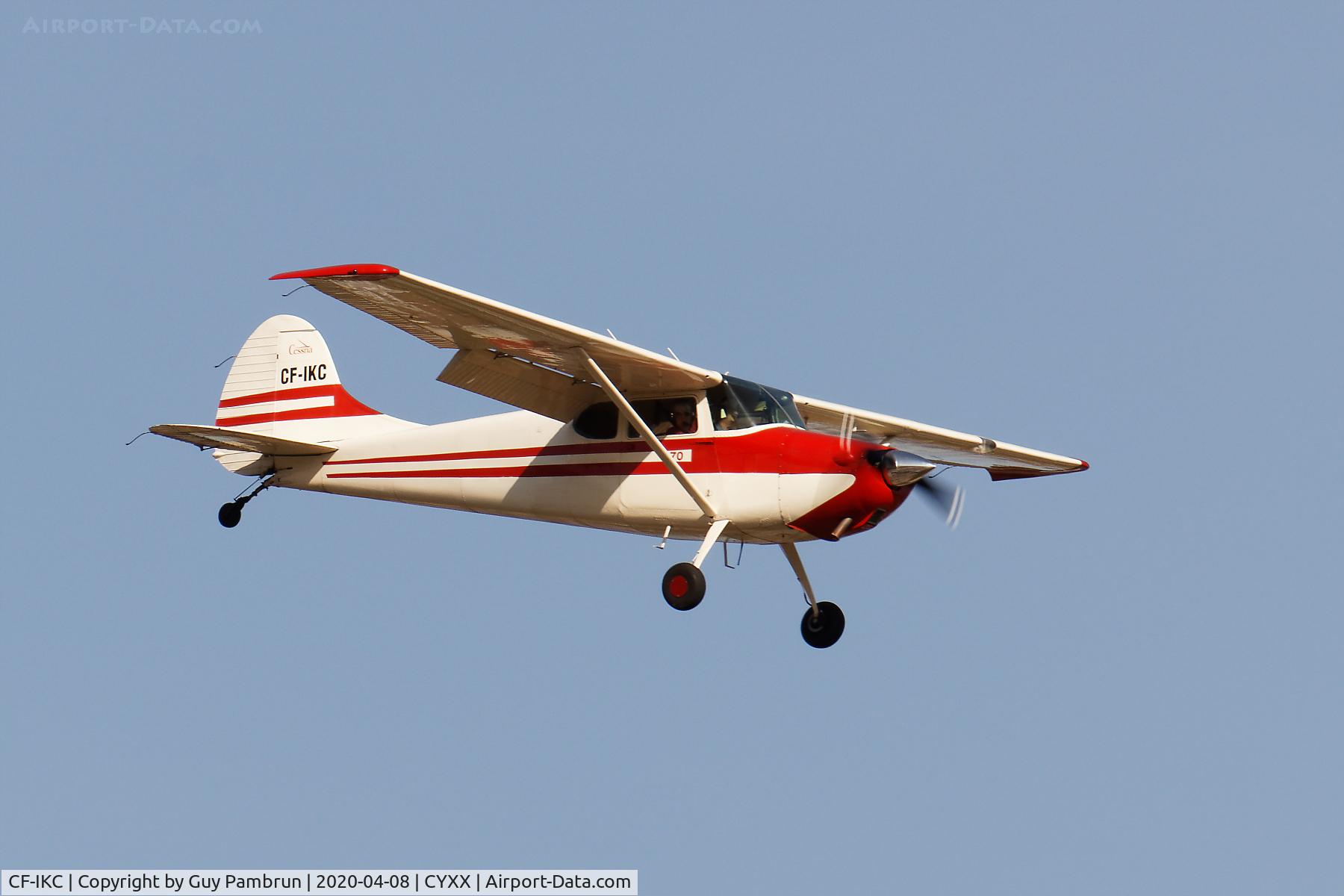 CF-IKC, 1953 Cessna 170B C/N 26048, Short final for 19
