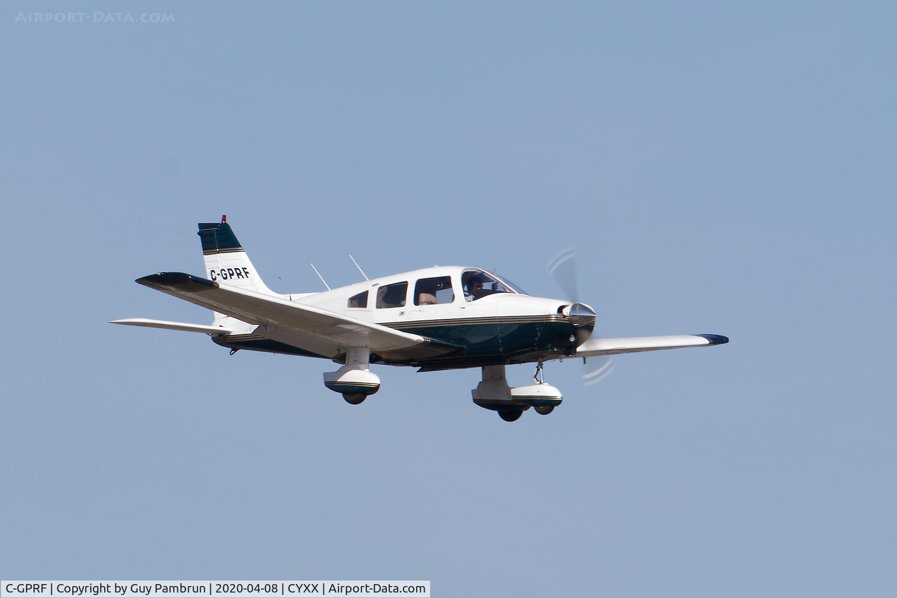 C-GPRF, 1981 Piper PA-28-161 C/N 28-8116070, Short final for 19