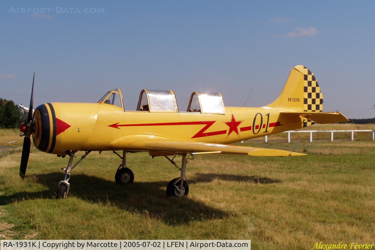 RA-1931K, Yakovlev Yak-52 C/N 888901, Now registered as F-WRUJ.
