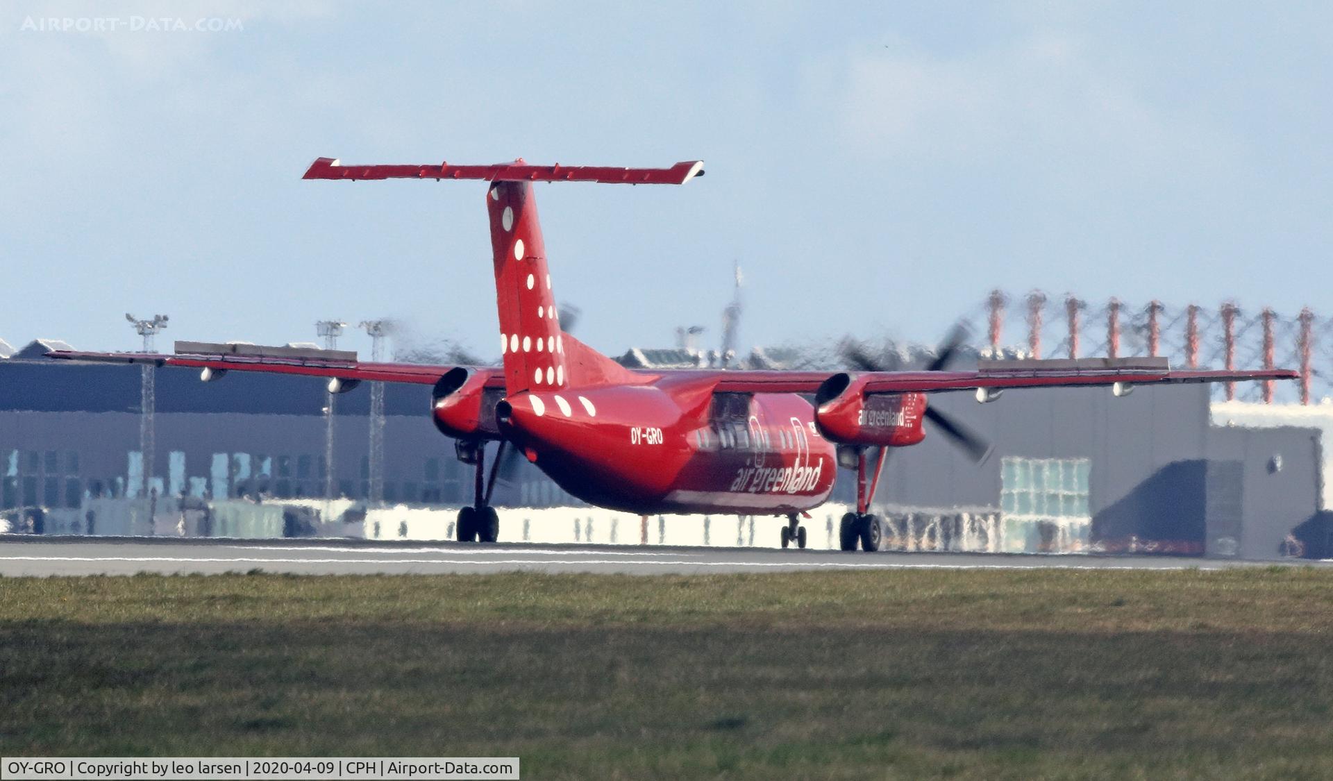 OY-GRO, 1997 De Havilland Canada DHC-8-202 Dash 8 C/N 482, Copenhagen 9.4.2020