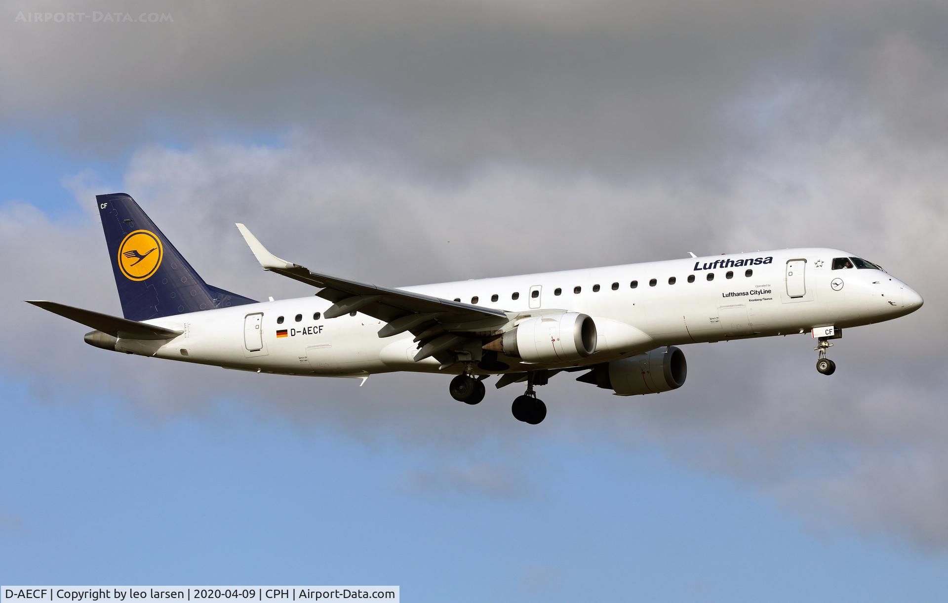 D-AECF, 2010 Embraer 190LR (ERJ-190-100LR) C/N 19000359, Copenhagen 9.4.2020