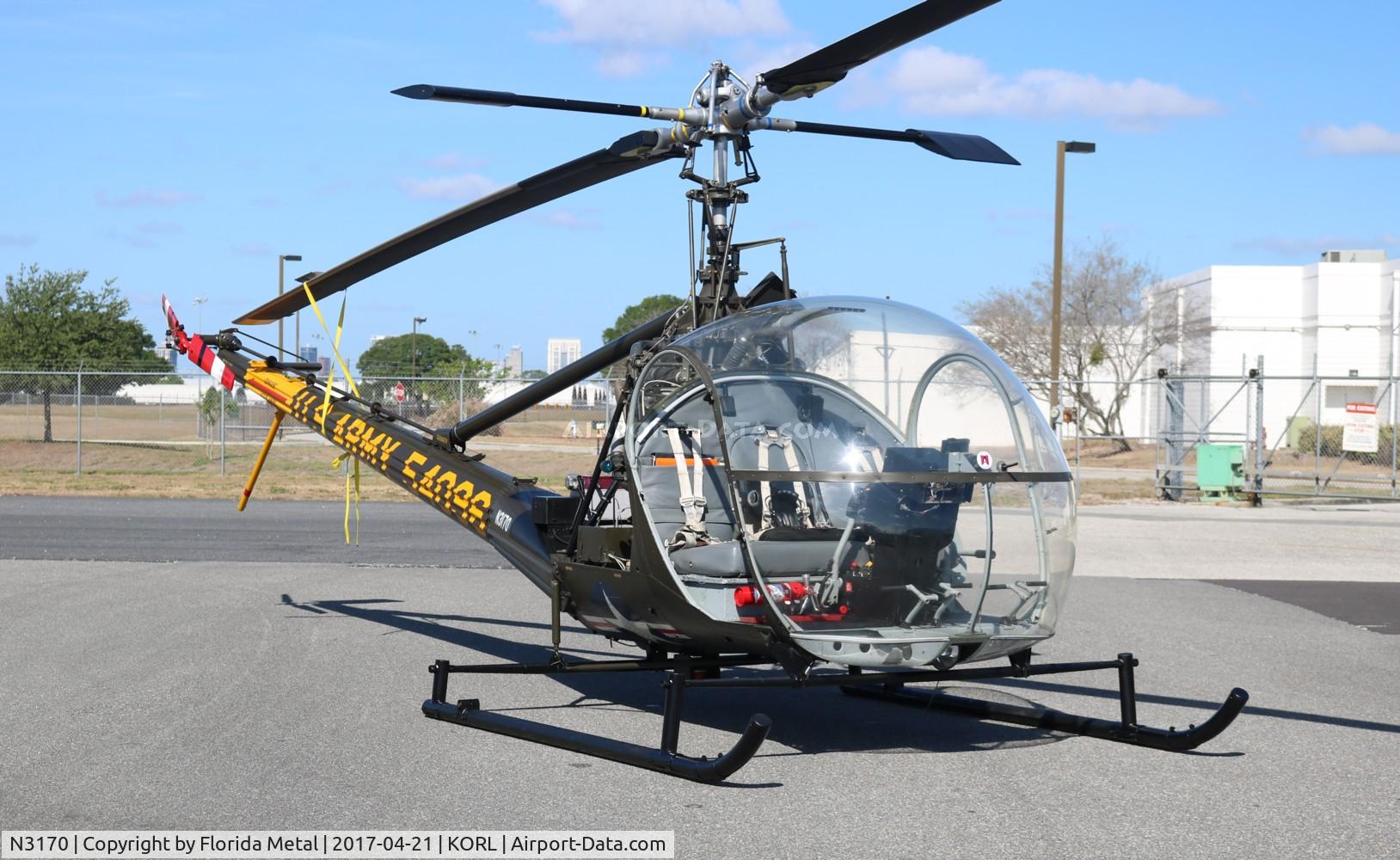 N3170, 1973 Hiller OH-23C Raven C/N 799, OH-23
