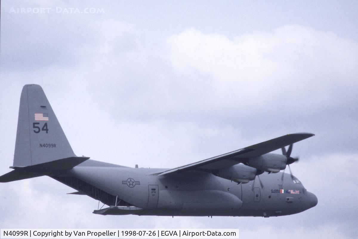 N4099R, 1996 Lockheed Martin C-130J Super Hercules C/N 382-5454, Lockheed C-130J Hercules demonstrator overflight at RAF Fairford, UK, during the 1998 Air Tattoo