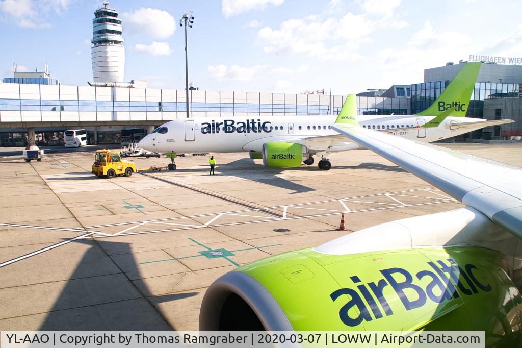 YL-AAO, 2019 Airbus A220-300 C/N 55050, Air Baltic Airbus A220-300 + Air Baltic Airbus A220-300 (YL-CSE)
