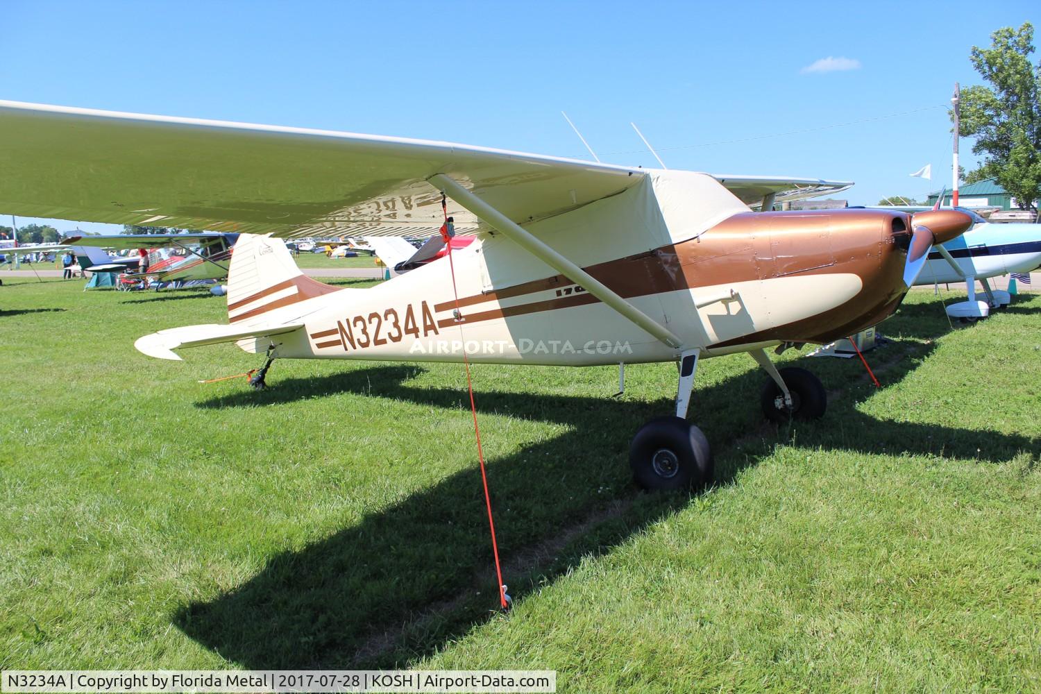 N3234A, 1953 Cessna 170B C/N 25878, Cessna 170B