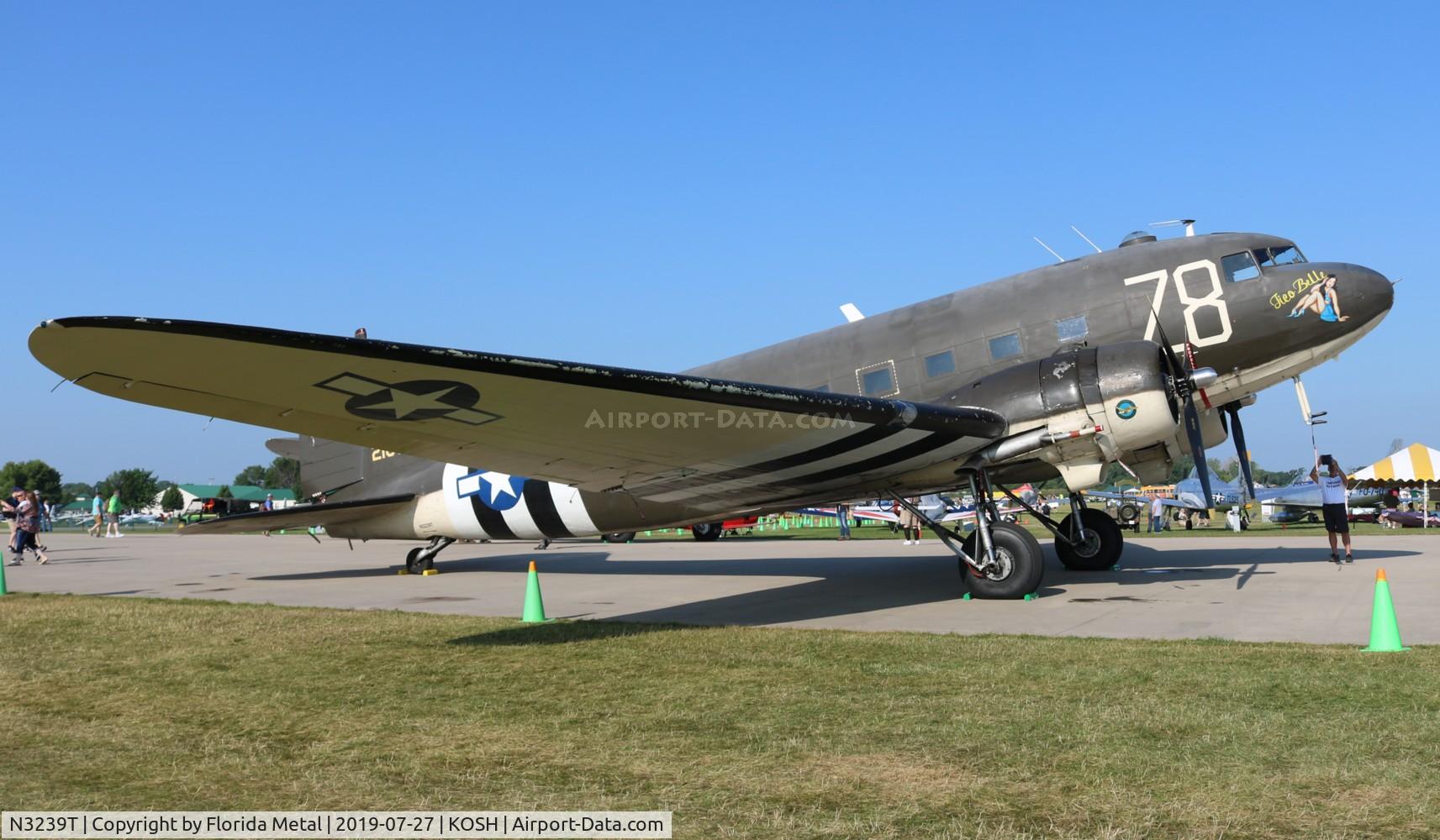 N3239T, 1943 Douglas DC3C-S1C3G (C-47A-65-DL) C/N 19054, Tico Belle
