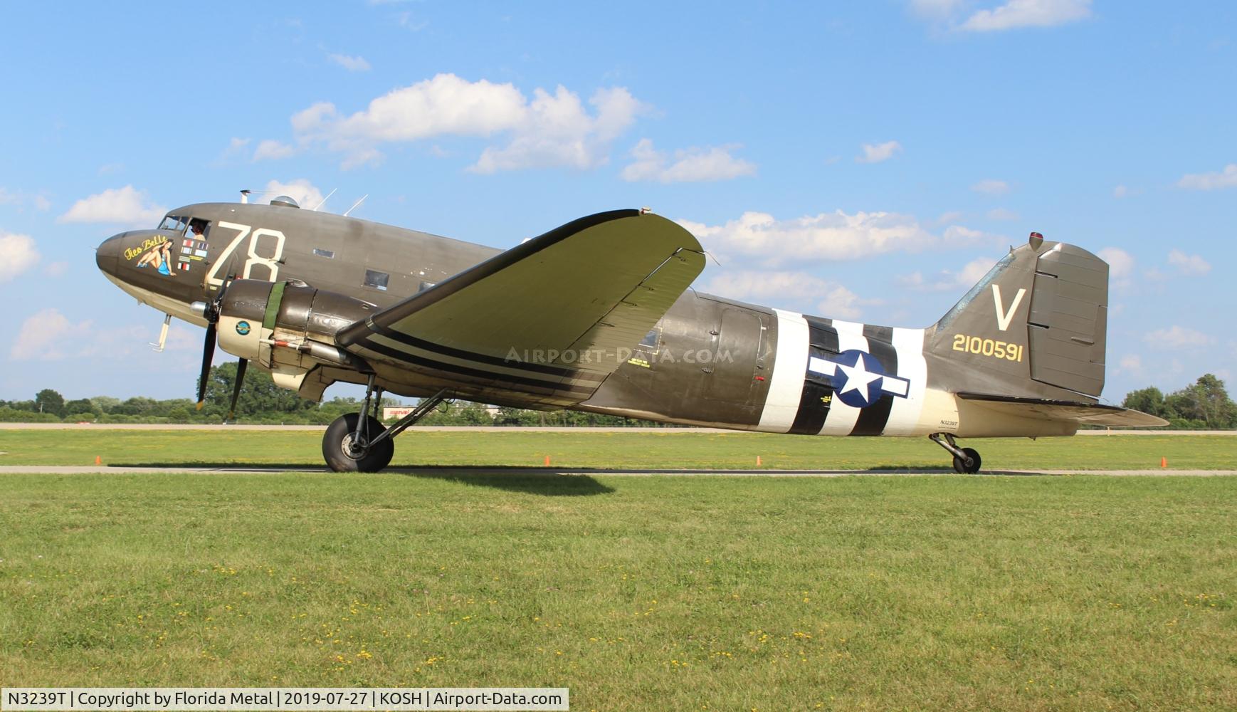 N3239T, 1943 Douglas DC3C-S1C3G (C-47A-65-DL) C/N 19054, Tico Belle