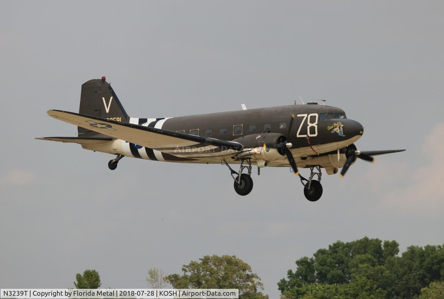 N3239T, 1943 Douglas DC3C-S1C3G (C-47A-65-DL) C/N 19054, Tico Belle