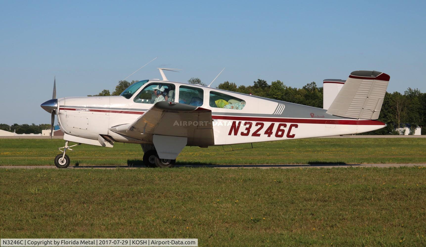 N3246C, 1954 Beech E35 C/N D-3911, Bonanza 35
