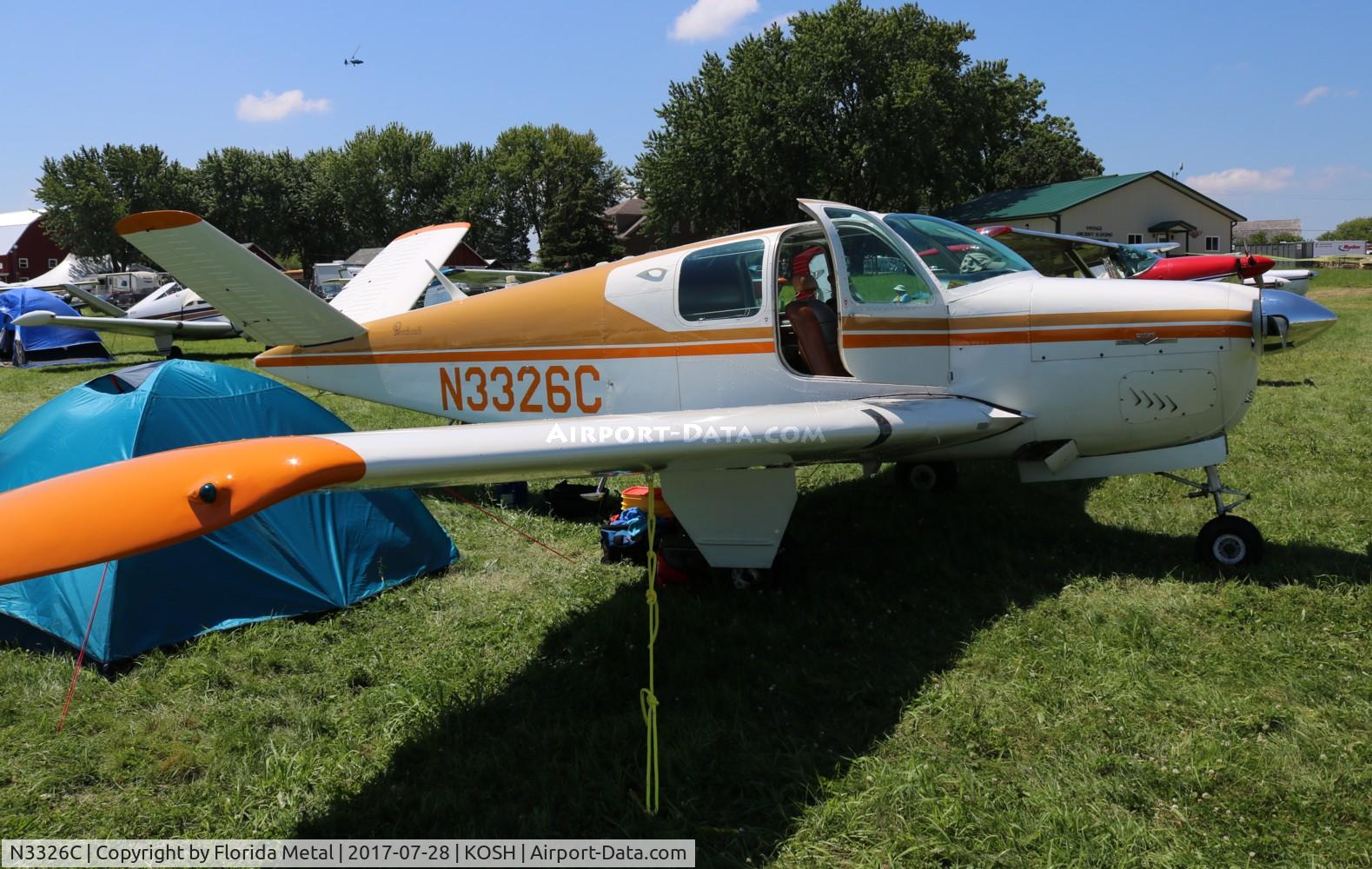 N3326C, 1954 Beech E35 C/N D-3992, Bonanza 35