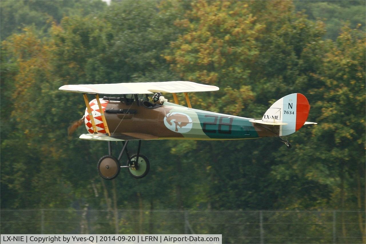 LX-NIE, 2011 Nieuport 28 C.1 Replica C/N 100, Nieuport 28 C.1 Replica, Landing, Rennes-St Jacques airport (LFRN-RNS) Air show 2014