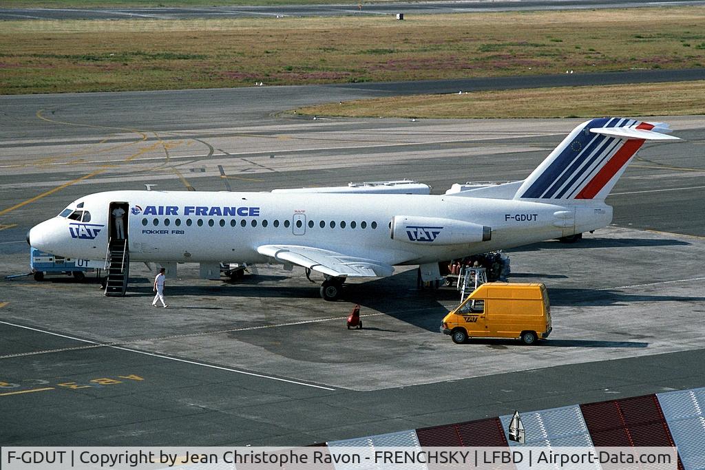 F-GDUT, 1975 Fokker F-28-2000 Fellowship C/N 11091, Merged 10/1097, wfu ORY.