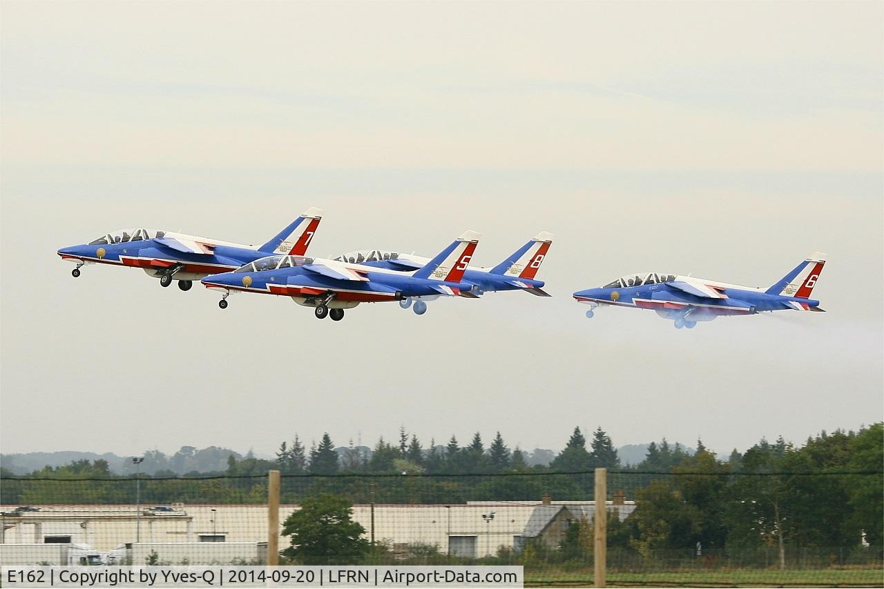 E162, Dassault-Dornier Alpha Jet E C/N E162, Dassault-Dornier Alpha Jet E (F-TERJ), Athos 5 of Patrouille de France 2014, Take off, Rennes-St Jacques airport (LFRN-RNS) Air show 2014