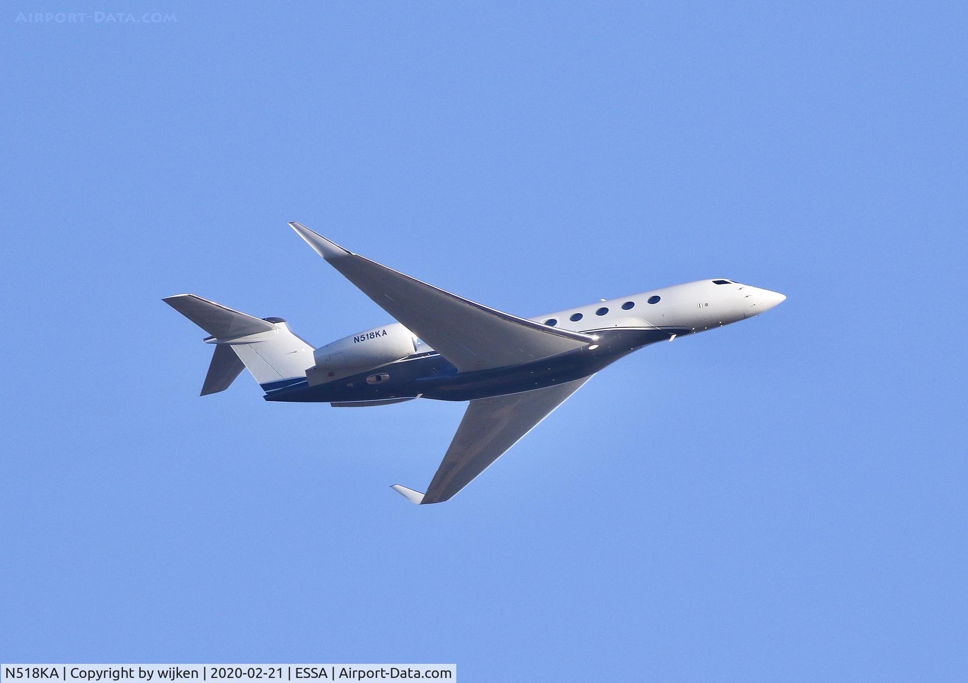 N518KA, 2017 Gulfstream G-VI (G650ER) C/N 6307, RWY 19R