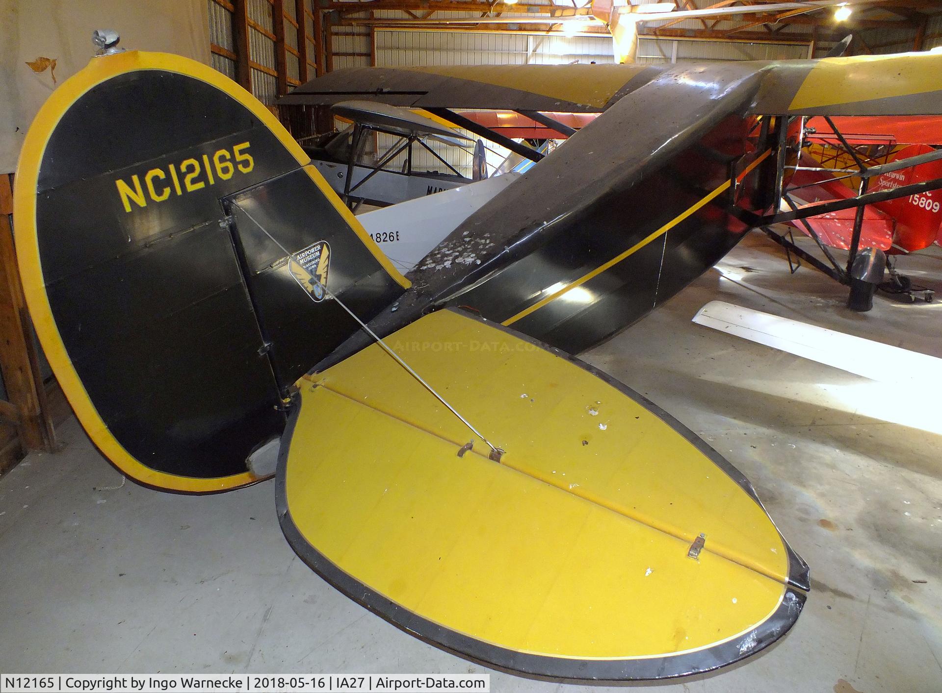 N12165, 1931 Stinson JR. S C/N 8074, Stinson Junior S at the Airpower Museum at Antique Airfield, Blakesburg/Ottumwa IA