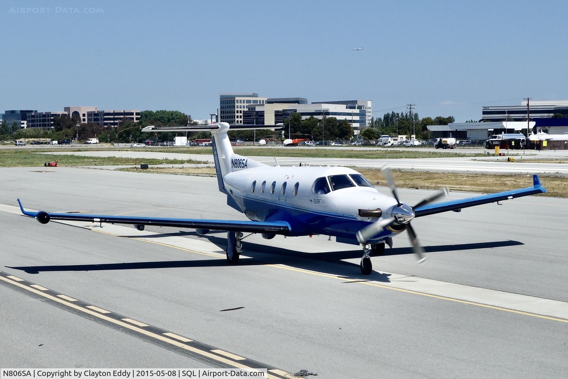 N806SA, 2004 Pilatus PC-12/45 C/N 558, San Carlos Airport 2015.