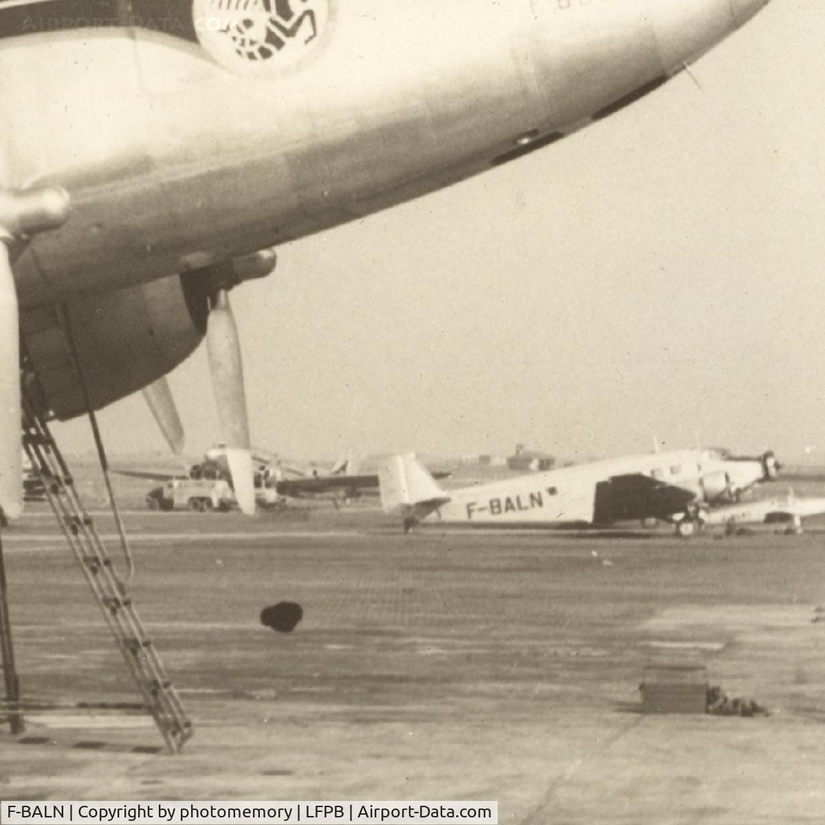 F-BALN, Junkers (AAC) AAC-1 Toucan (Ju-52) C/N 099, Junkers JU-52 de la Postale, le Bourget
