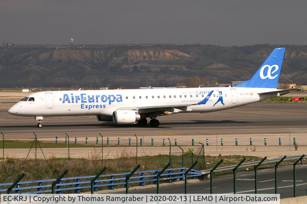 EC-KRJ, 2008 Embraer 195LR (ERJ-190-200LR) C/N 19000196, Air Europa Express Embraer 195