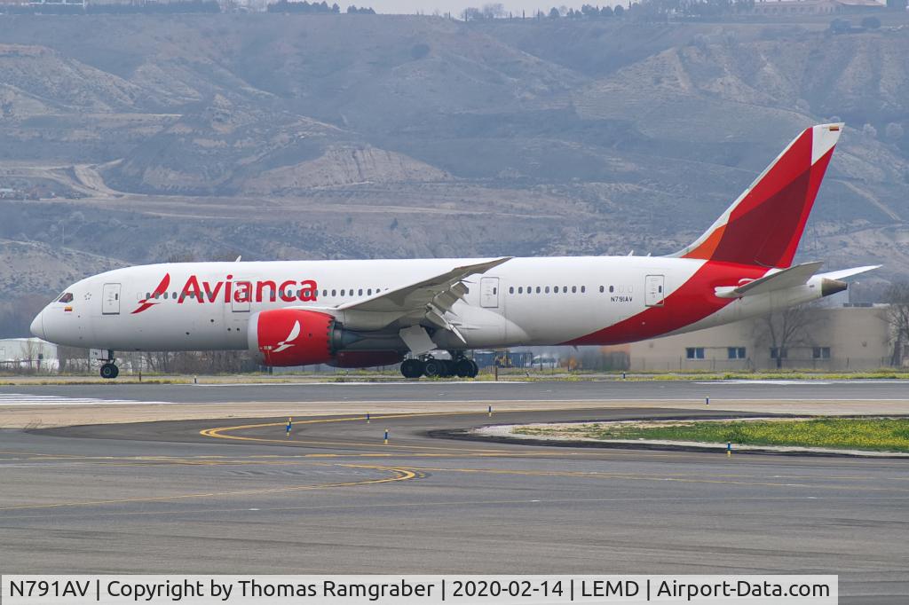 N791AV, 2016 Boeing 787-8 Dreamliner Dreamliner C/N 37509, Avianca Boeing 787-8 Dreamliner