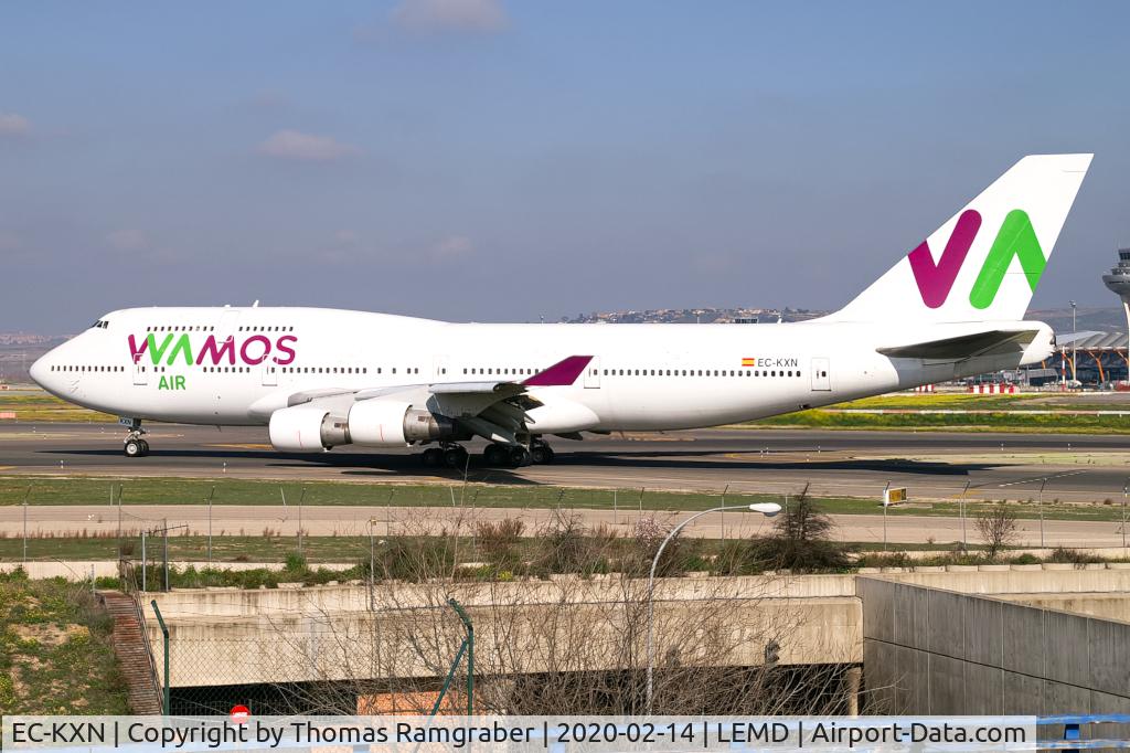EC-KXN, 1994 Boeing 747-4H6 C/N 25703, Wamos Air Boeing 747-400