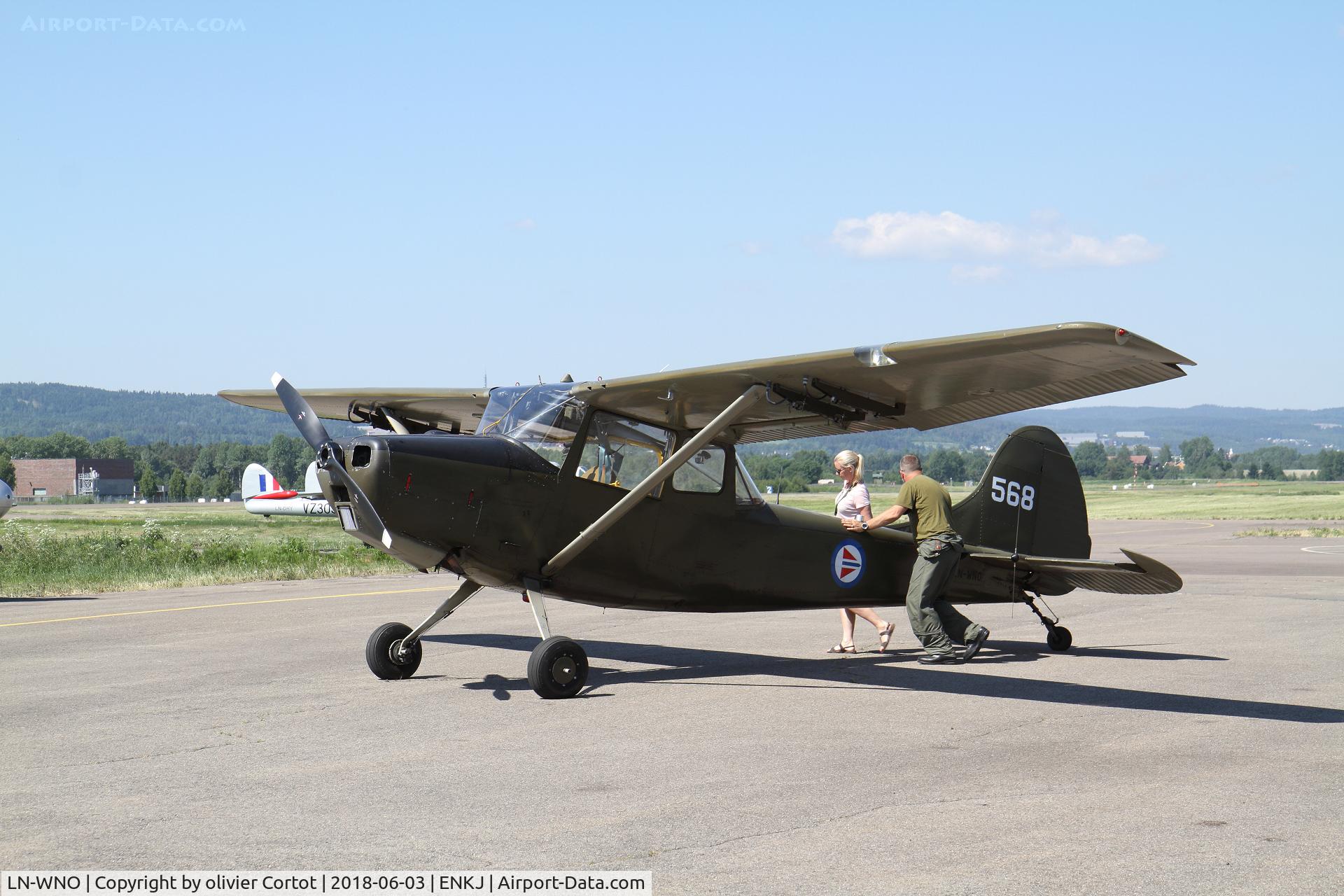 LN-WNO, 1957 Cessna 305C C/N 24568, 2018 airshow