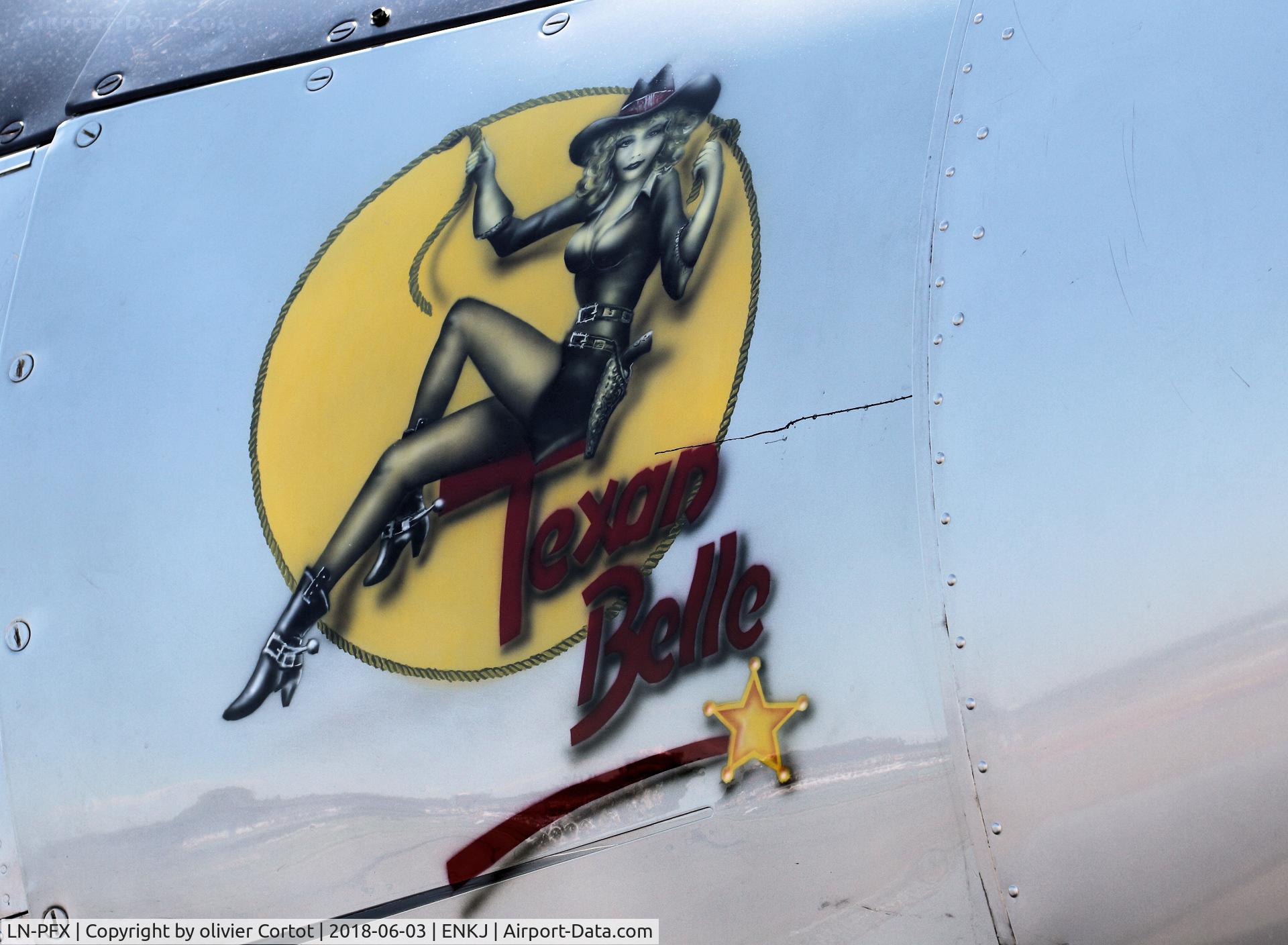 LN-PFX, 1954 Canadian Car & Foundry T-6 Harvard Mk.4 C/N CCF4-194, nose art