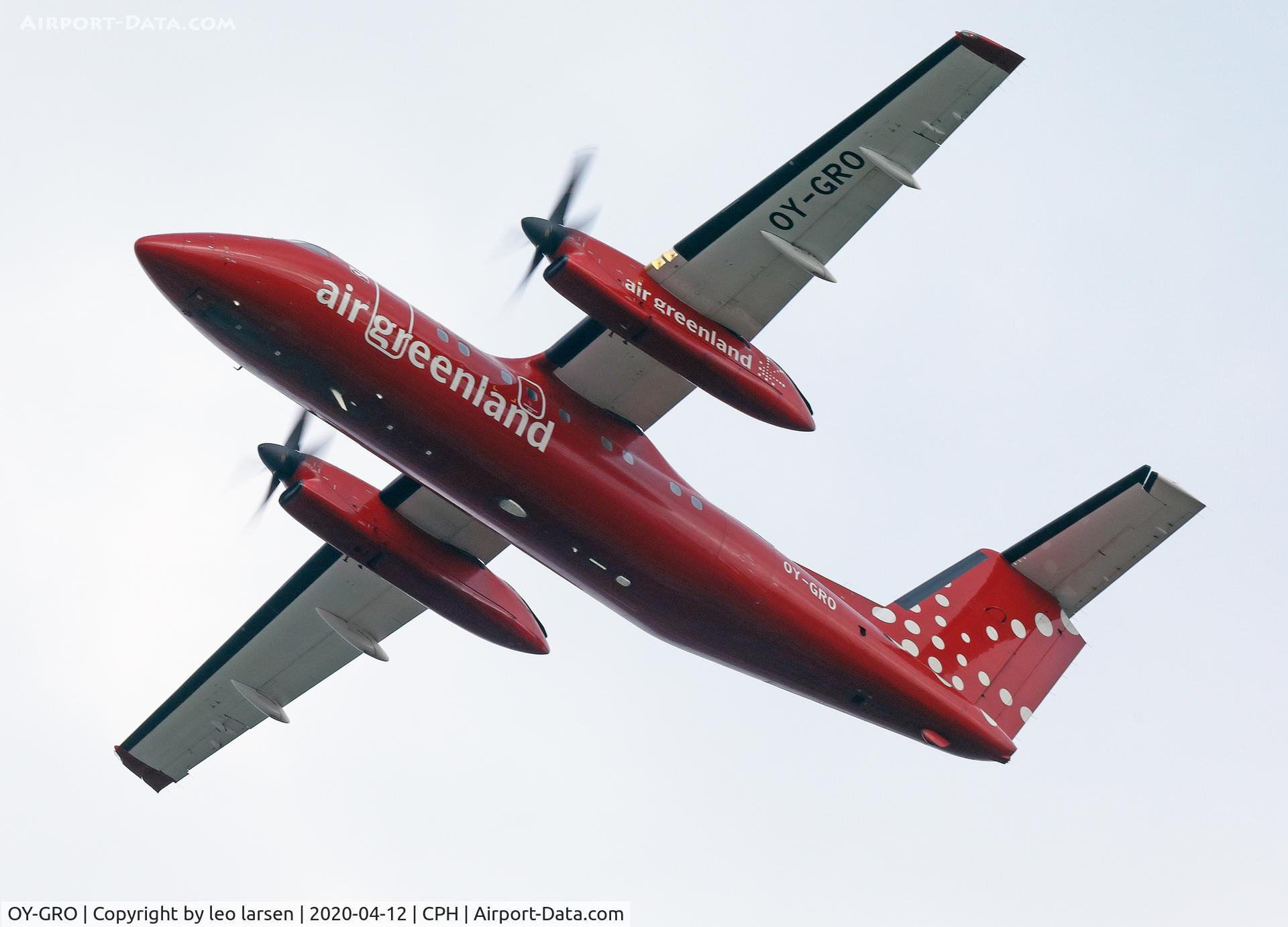 OY-GRO, 1997 De Havilland Canada DHC-8-202 Dash 8 C/N 482, Copenhagen 12.4.2020