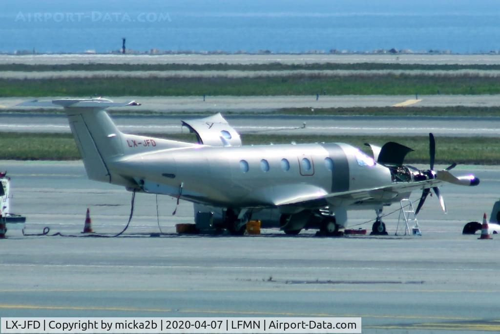 LX-JFD, 2018 Pilatus PC-12/47E C/N 1787, Parked