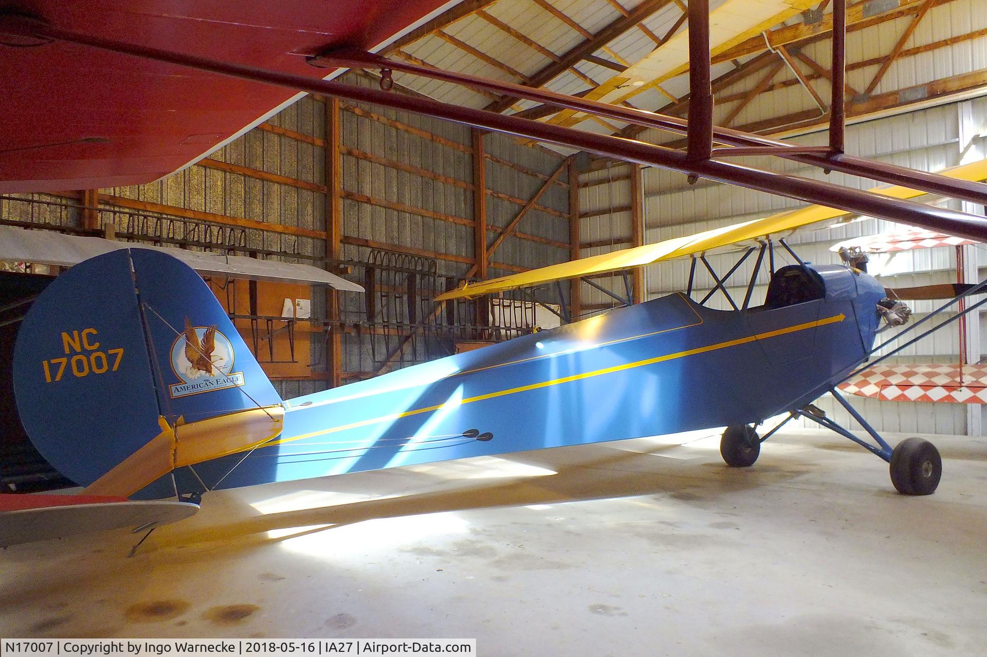 N17007, 1935 American Eagle Eaglet B-31 C/N 1111, American Eagle Eaglet B-31 at the Airpower Museum at Antique Airfield, Blakesburg/Ottumwa IA