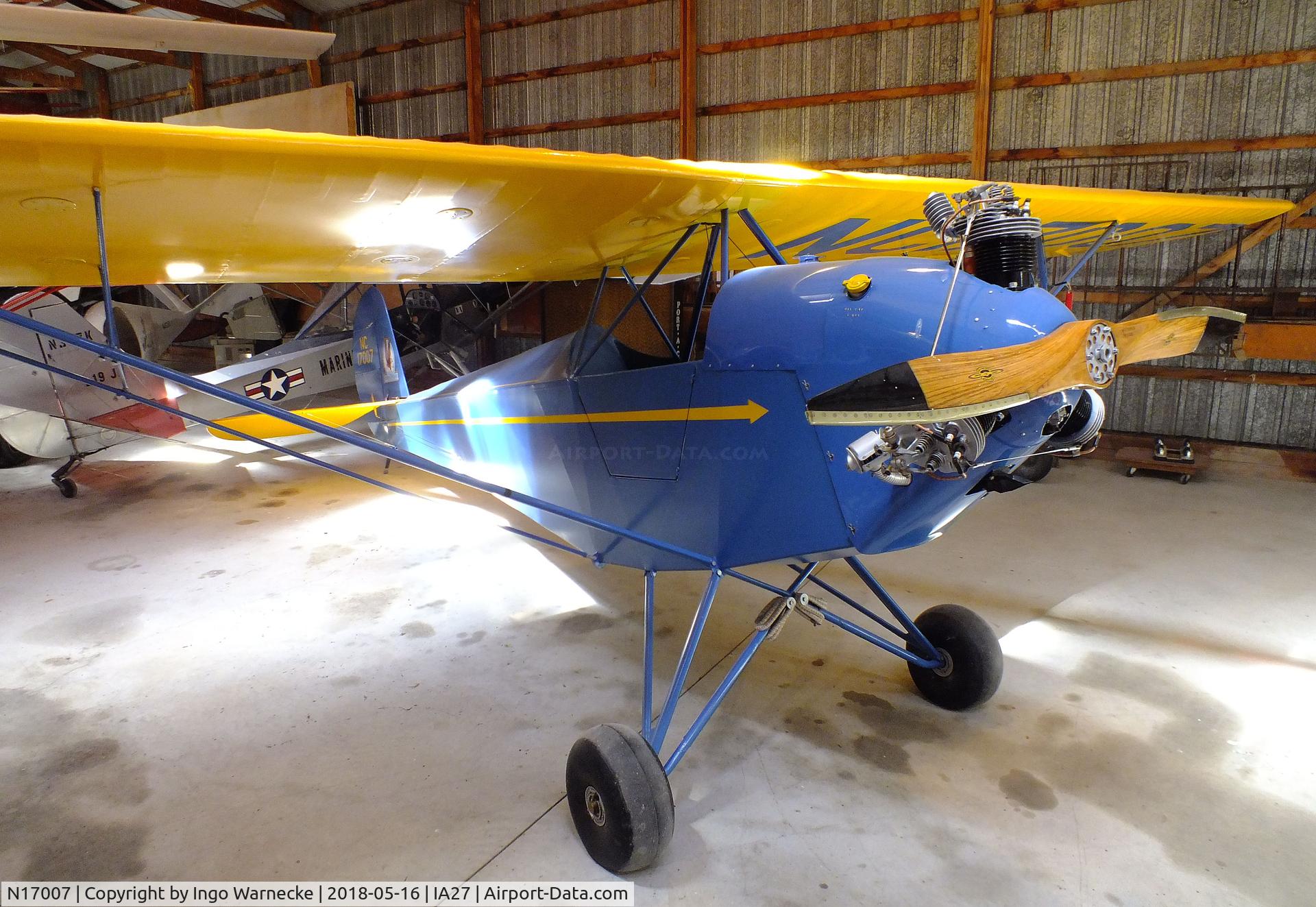 N17007, 1935 American Eagle Eaglet B-31 C/N 1111, American Eagle Eaglet B-31 at the Airpower Museum at Antique Airfield, Blakesburg/Ottumwa IA