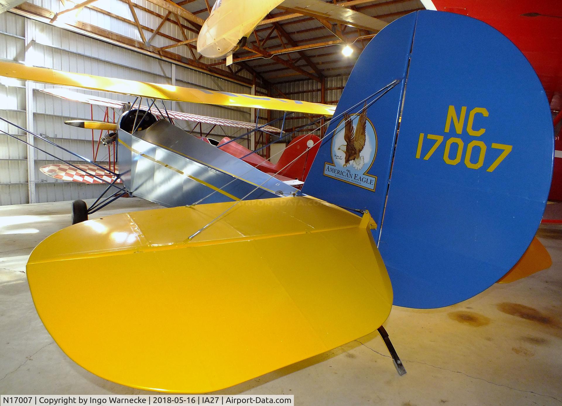 N17007, 1935 American Eagle Eaglet B-31 C/N 1111, American Eagle Eaglet B-31 at the Airpower Museum at Antique Airfield, Blakesburg/Ottumwa IA