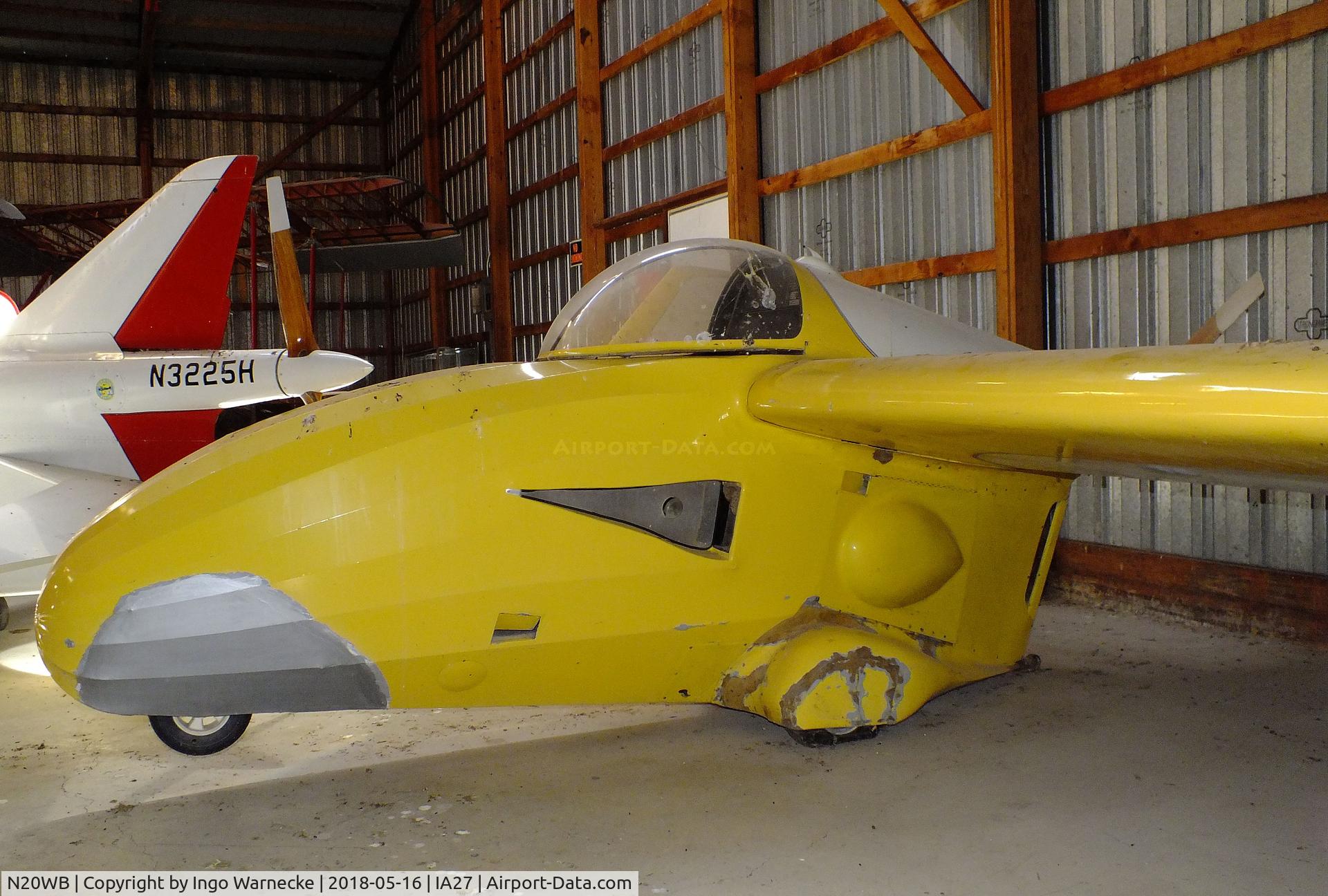 N20WB, 1974 White FLYING PLANK II C/N 1, Backstrom (White) Flying Plank II at the Airpower Museum at Antique Airfield, Blakesburg/Ottumwa IA