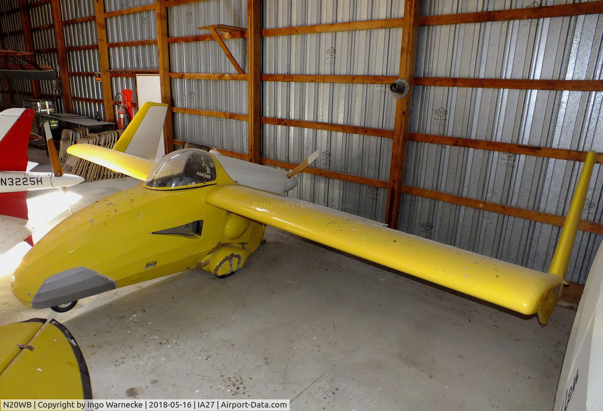 N20WB, 1974 White FLYING PLANK II C/N 1, Backstrom (White) Flying Plank II at the Airpower Museum at Antique Airfield, Blakesburg/Ottumwa IA