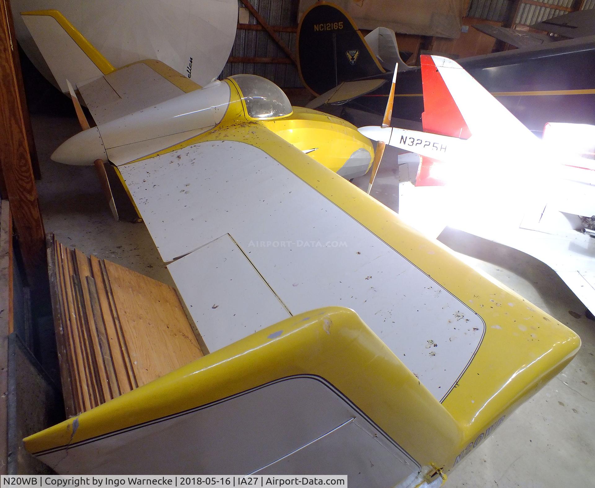 N20WB, 1974 White FLYING PLANK II C/N 1, Backstrom (White) Flying Plank II at the Airpower Museum at Antique Airfield, Blakesburg/Ottumwa IA