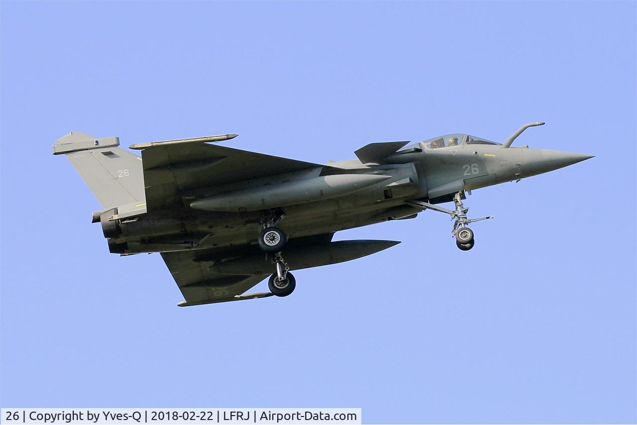 26, Dassault Rafale M C/N 26, Dassault Rafale M,  Short approach rwy 08, Landivisiau naval air base (LFRJ)
