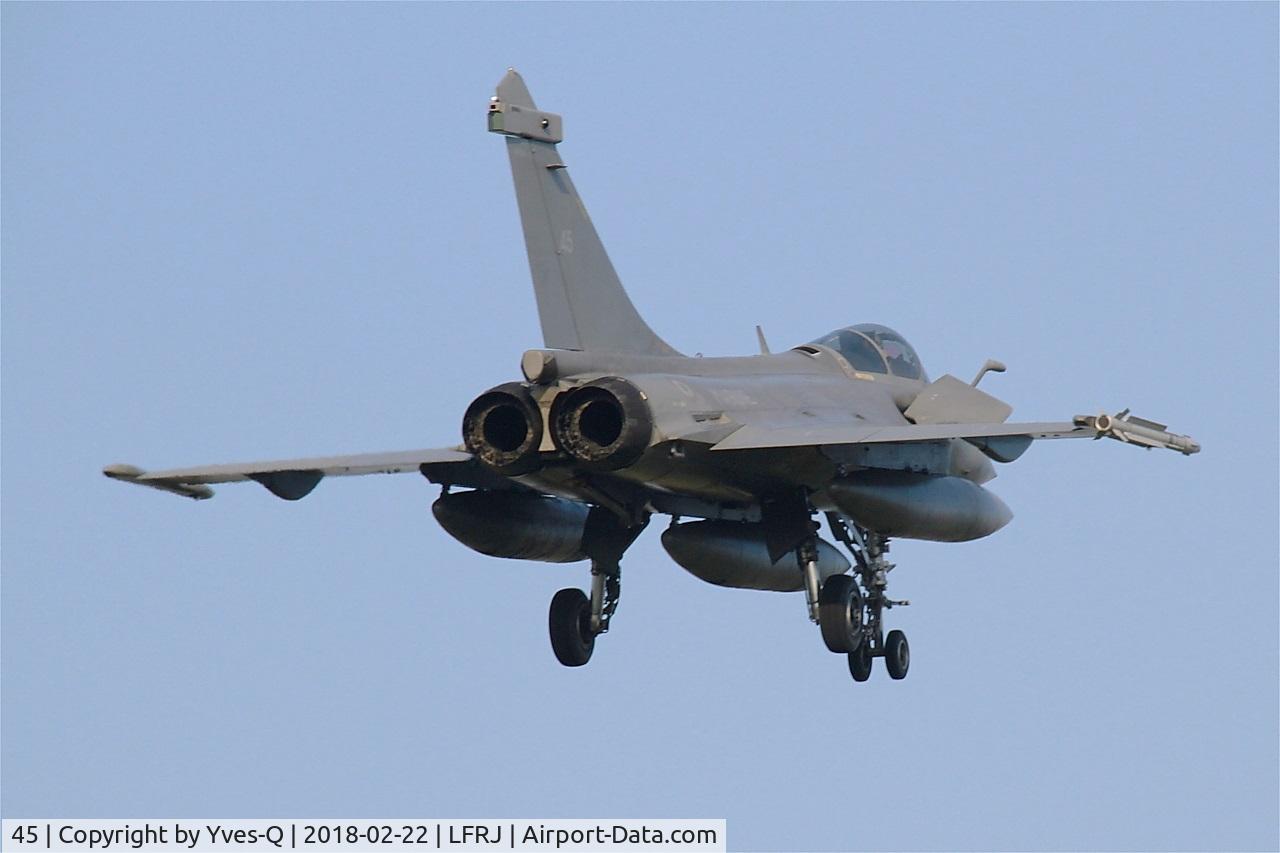 45, 2015 Dassault Rafale M C/N 45, Dassault Rafale M,  On final rwy 08, Landivisiau naval air base (LFRJ)