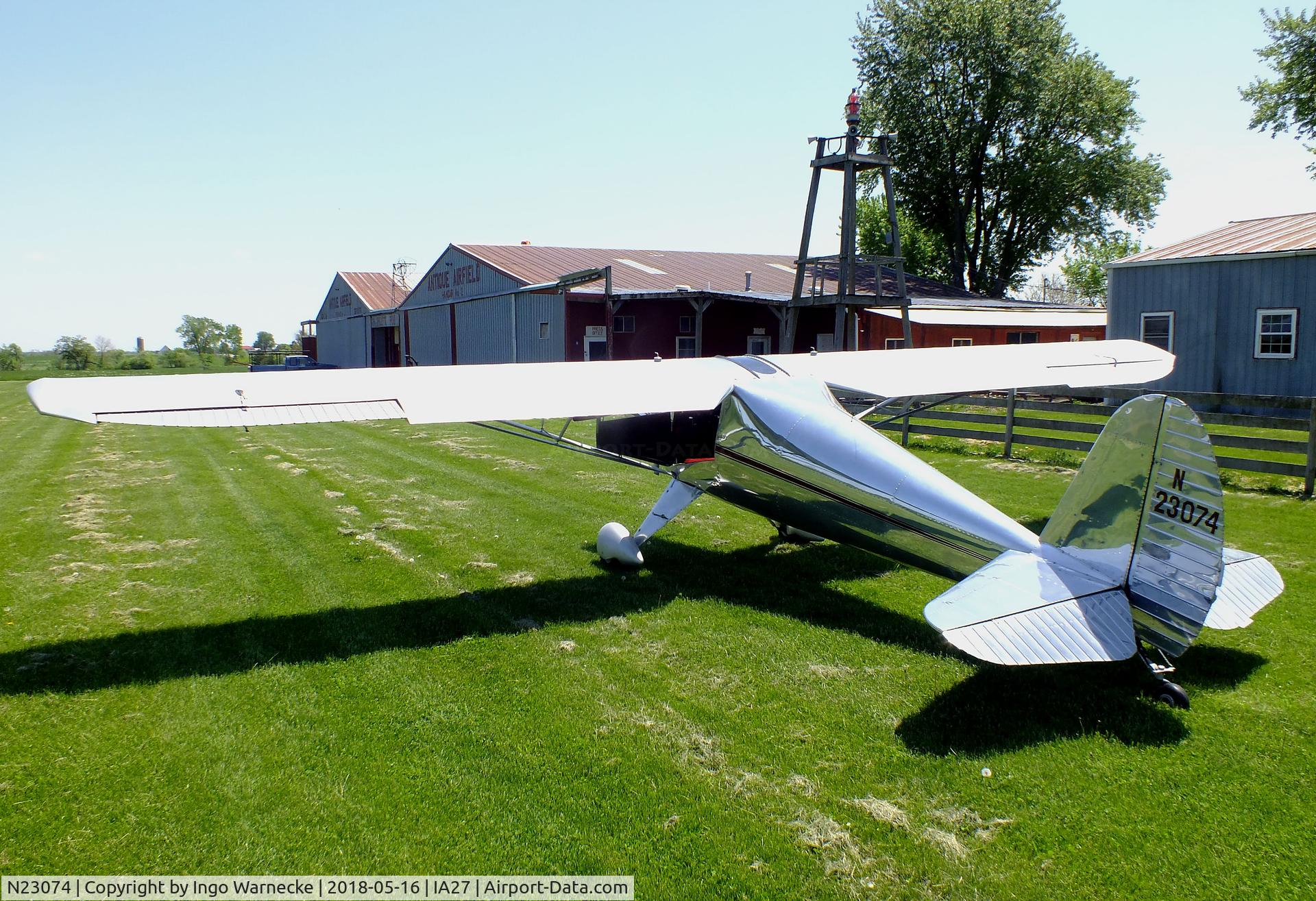 N23074, 1939 Luscombe 8A C/N 998, Luscombe 8A Master at Antique Airfield, Blakesburg/Ottumwa IA