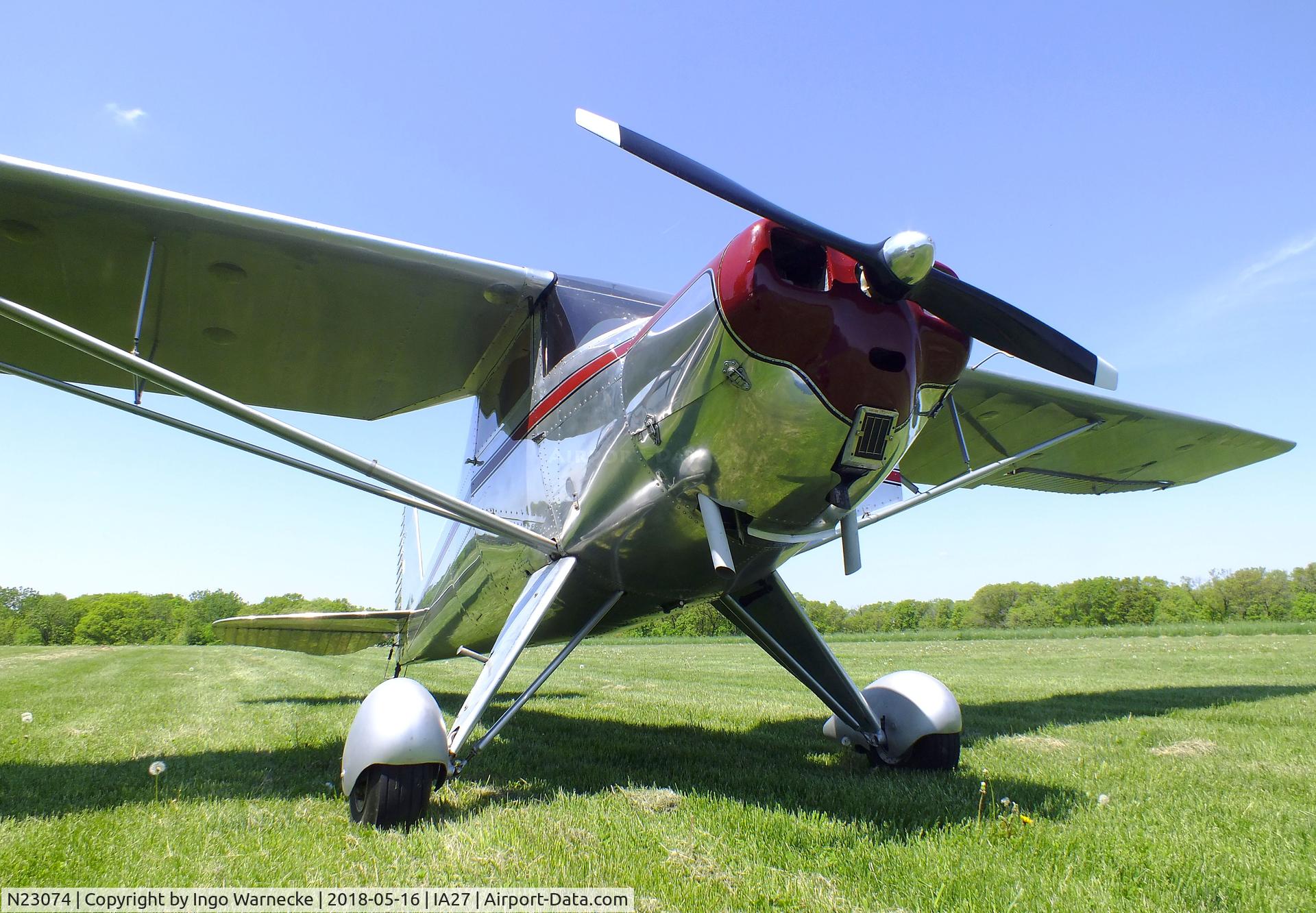 N23074, 1939 Luscombe 8A C/N 998, Luscombe 8A Master at Antique Airfield, Blakesburg/Ottumwa IA