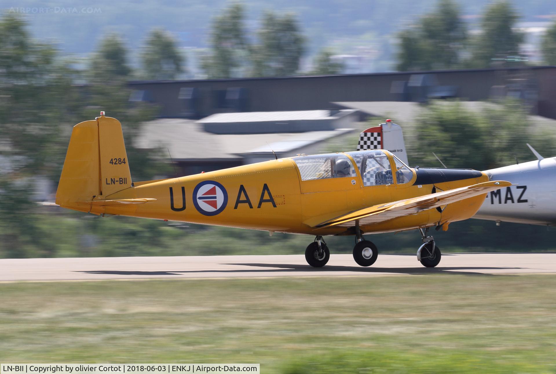LN-BII, 1953 Saab 91B Safir C/N 91-284, taking off