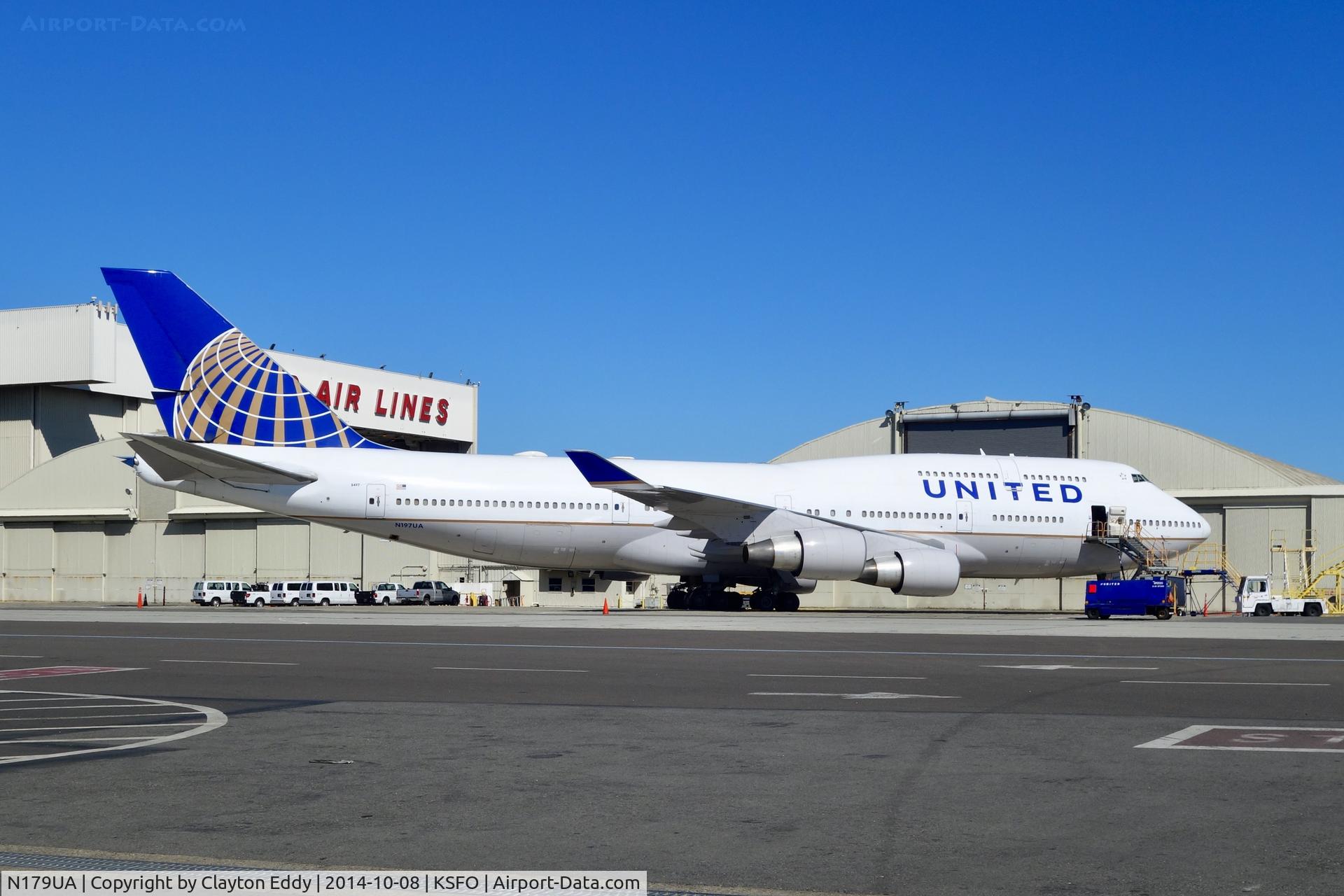 N179UA, 1991 Boeing 747-422 C/N 25158, SFO 2020.