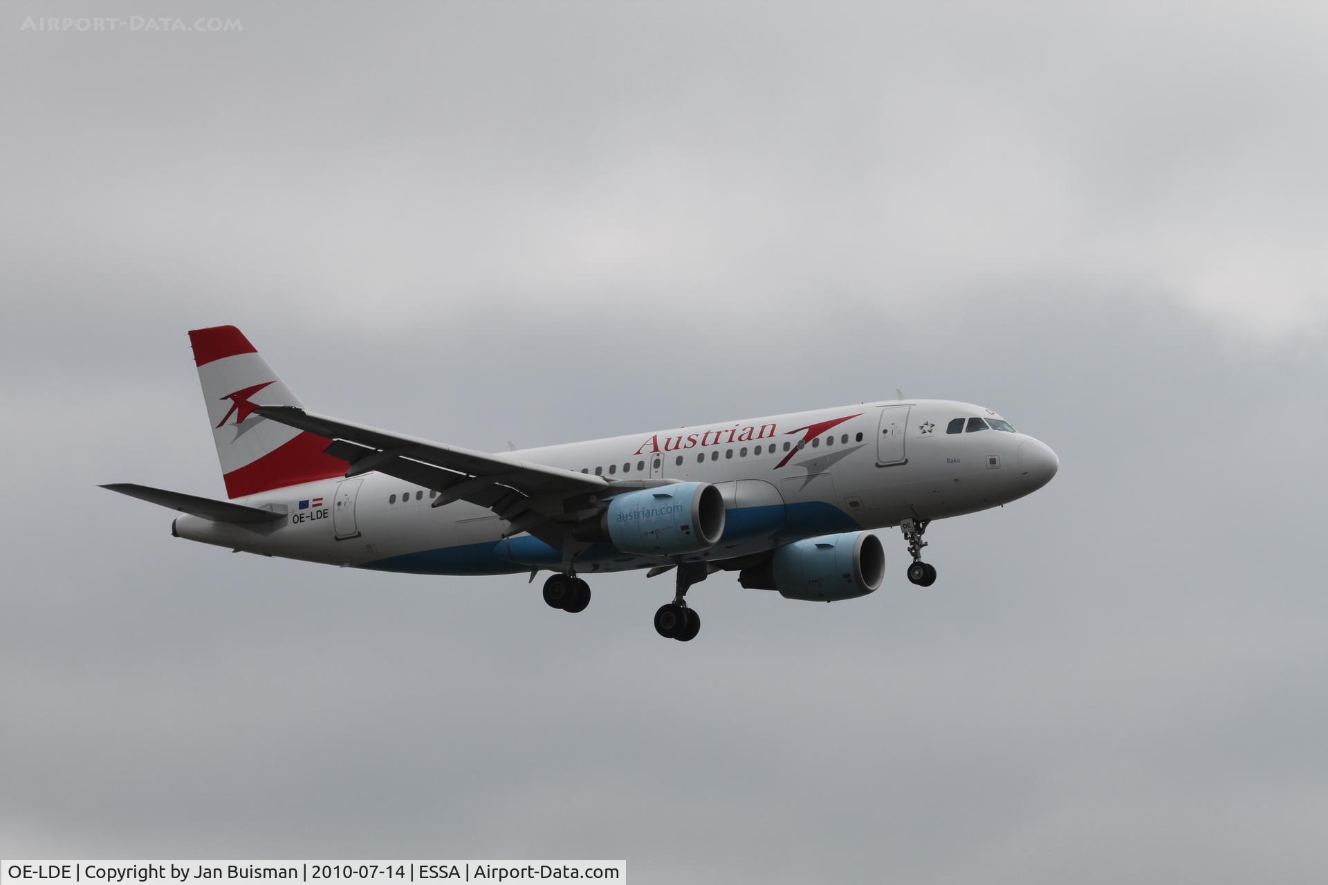 OE-LDE, 2005 Airbus A319-112 C/N 2494, Austrian Airlines