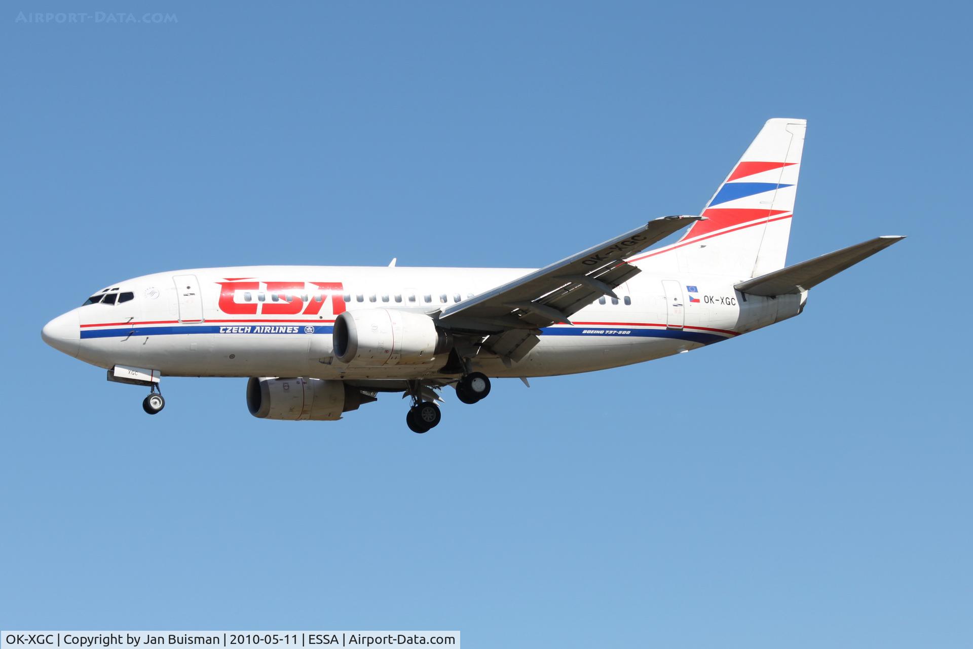 OK-XGC, 1992 Boeing 737-55S C/N 26541, CSA