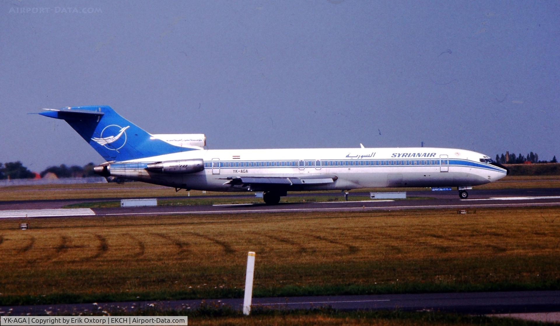 YK-AGA, 1976 Boeing 727-294 C/N 21203, YK-AGA ready for take off rw 04R
Scanned slide