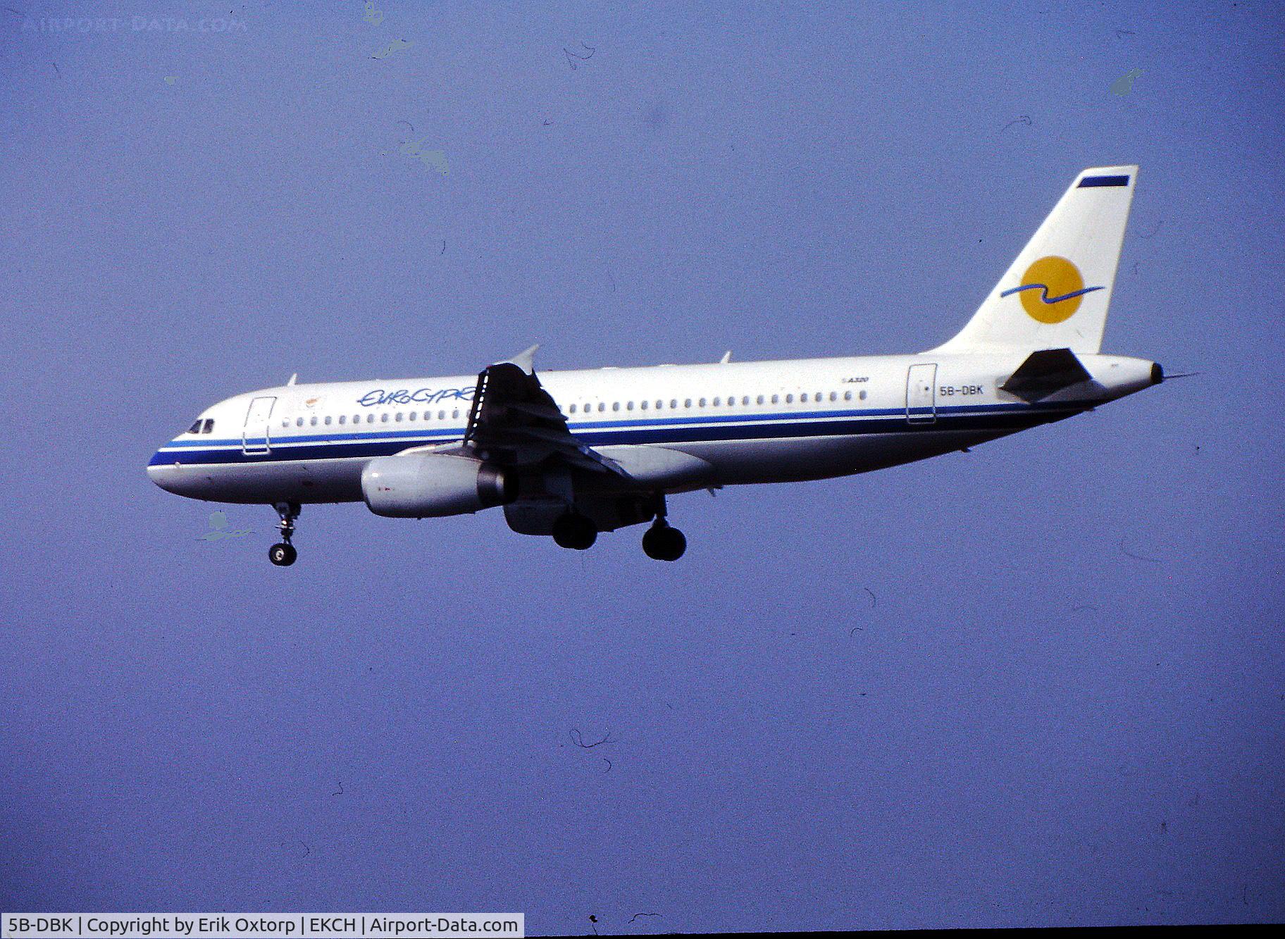5B-DBK, 1993 Airbus A320-231 C/N 430, 5B-DBK in CPH
Scanned slide