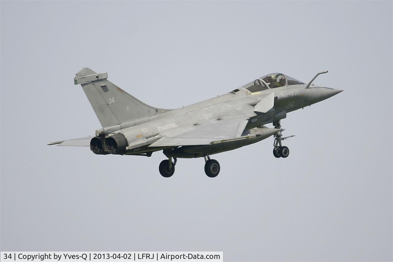 34, Dassault Rafale M C/N 34, Dassault Rafale M,  On final rwy 08, Landivisiau naval air base (LFRJ)