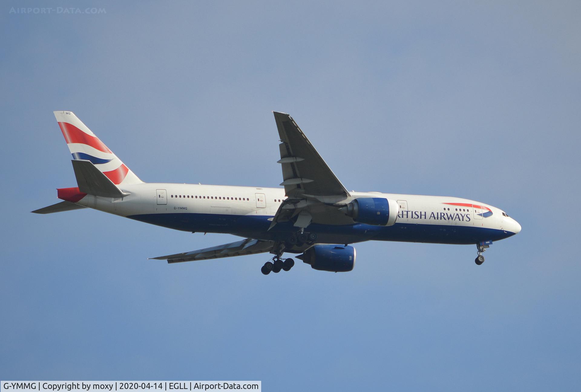 G-YMMG, 2000 Boeing 777-236/ER C/N 30308, Boeing 777-236/ER on finals to London Heathrow.