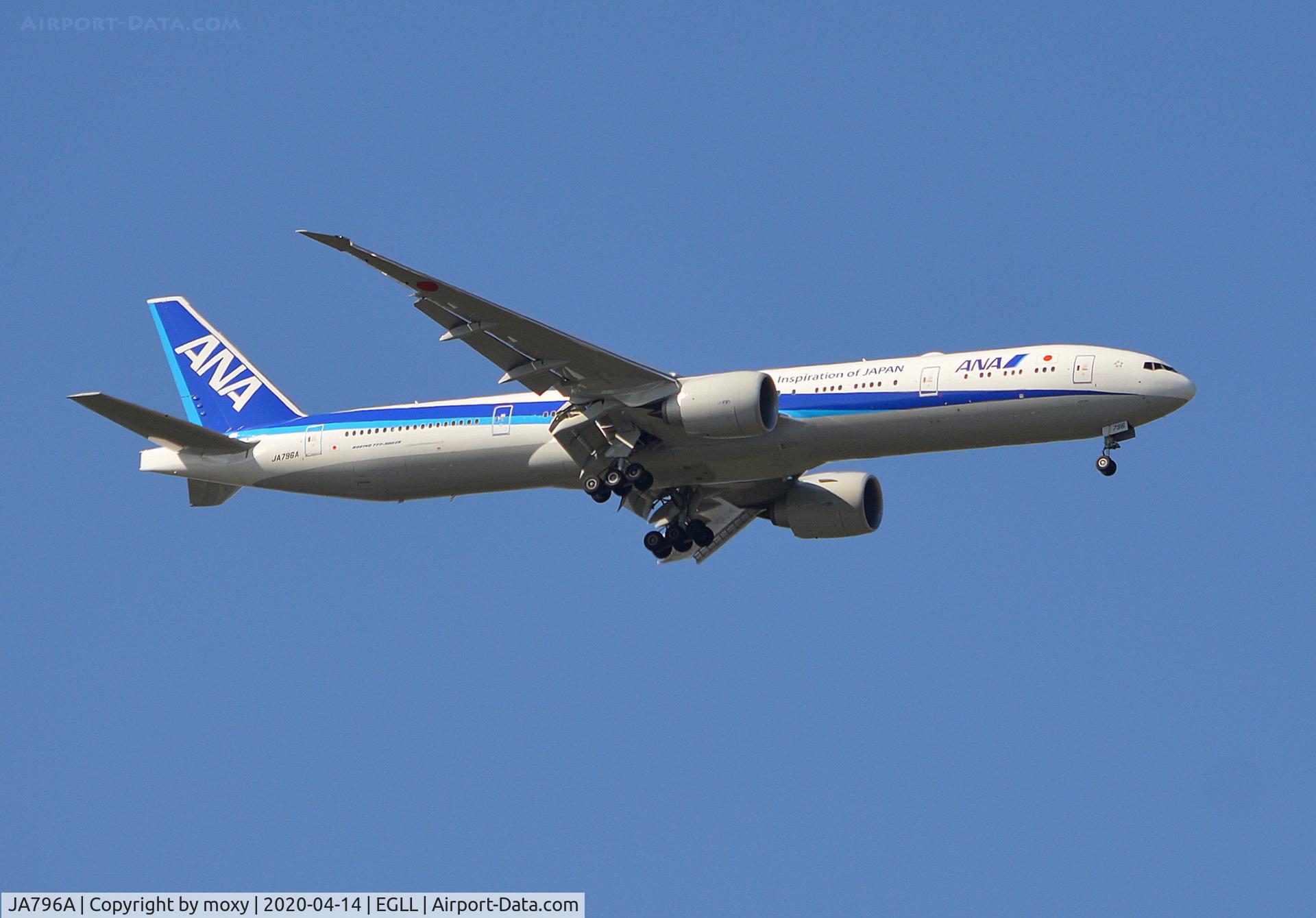 JA796A, 2019 Boeing 777-300/ER C/N 61515, Boeing 777-300(ER) on finals to London Heathrow.