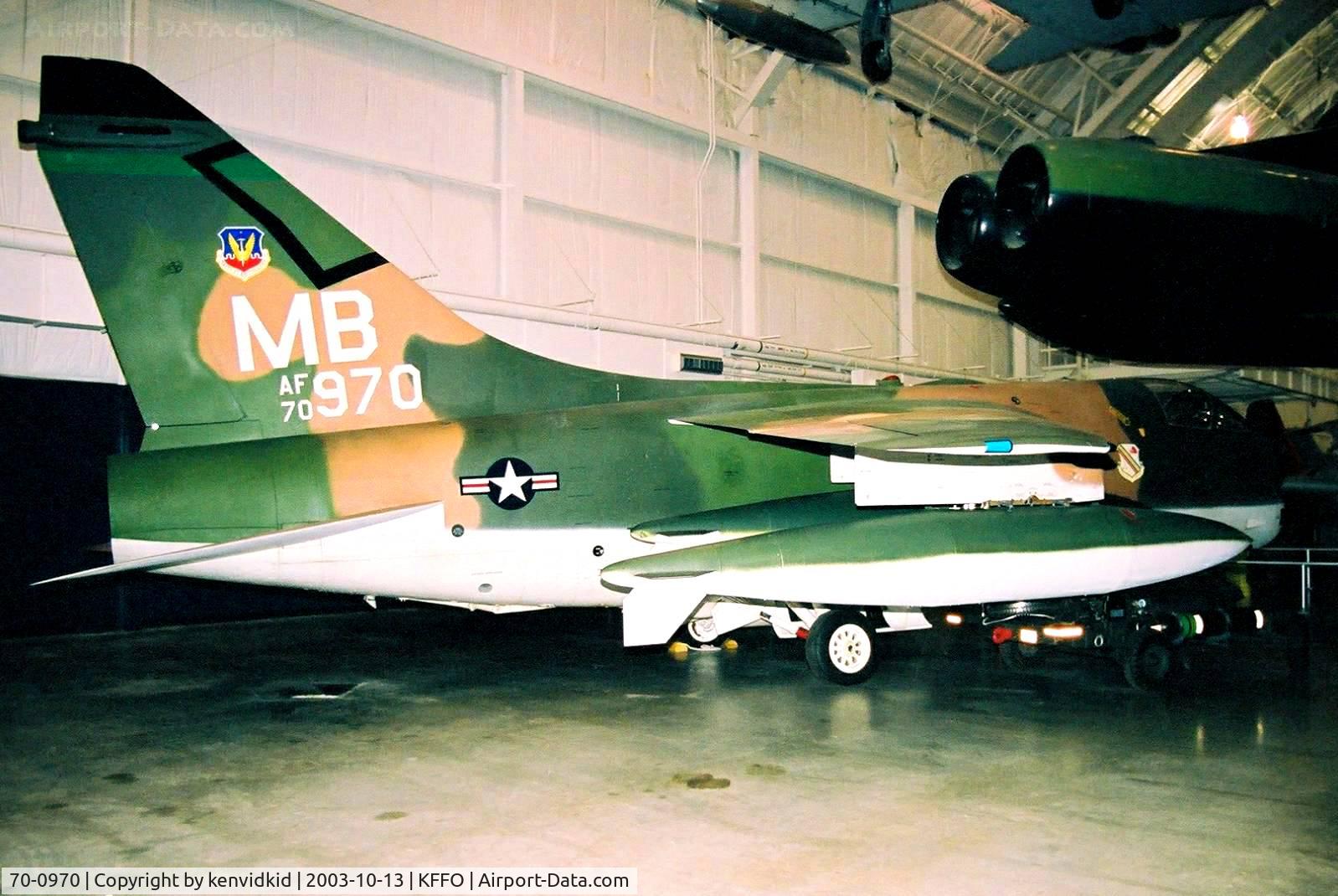 70-0970, 1970 LTV A-7D Corsair II C/N D-116, At the Museum of the United States Air Force Dayton Ohio.